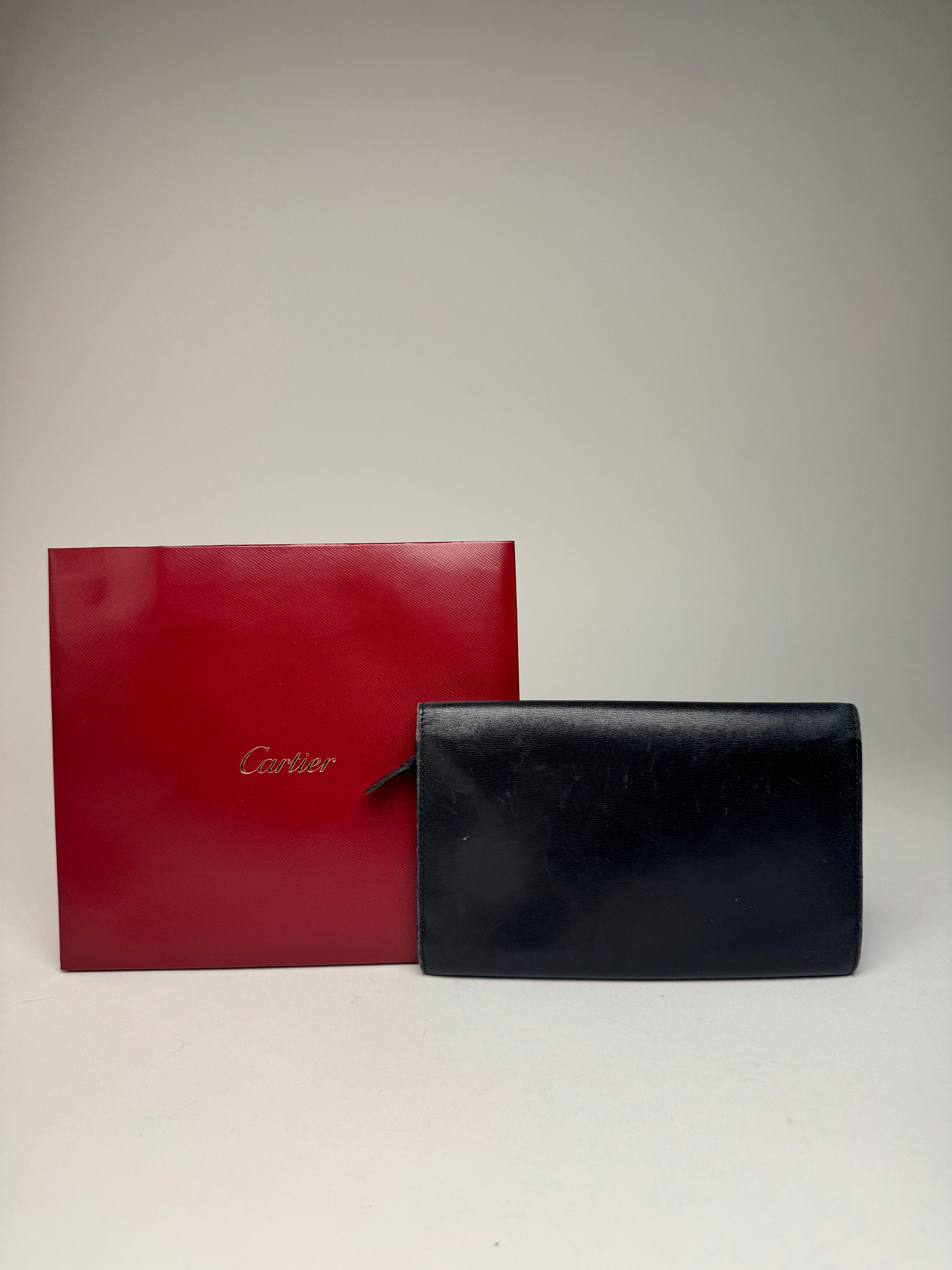 Cartier Vintage Leather Card / ID Holder Navy Size ONE SIZE - 2 Thumbnail