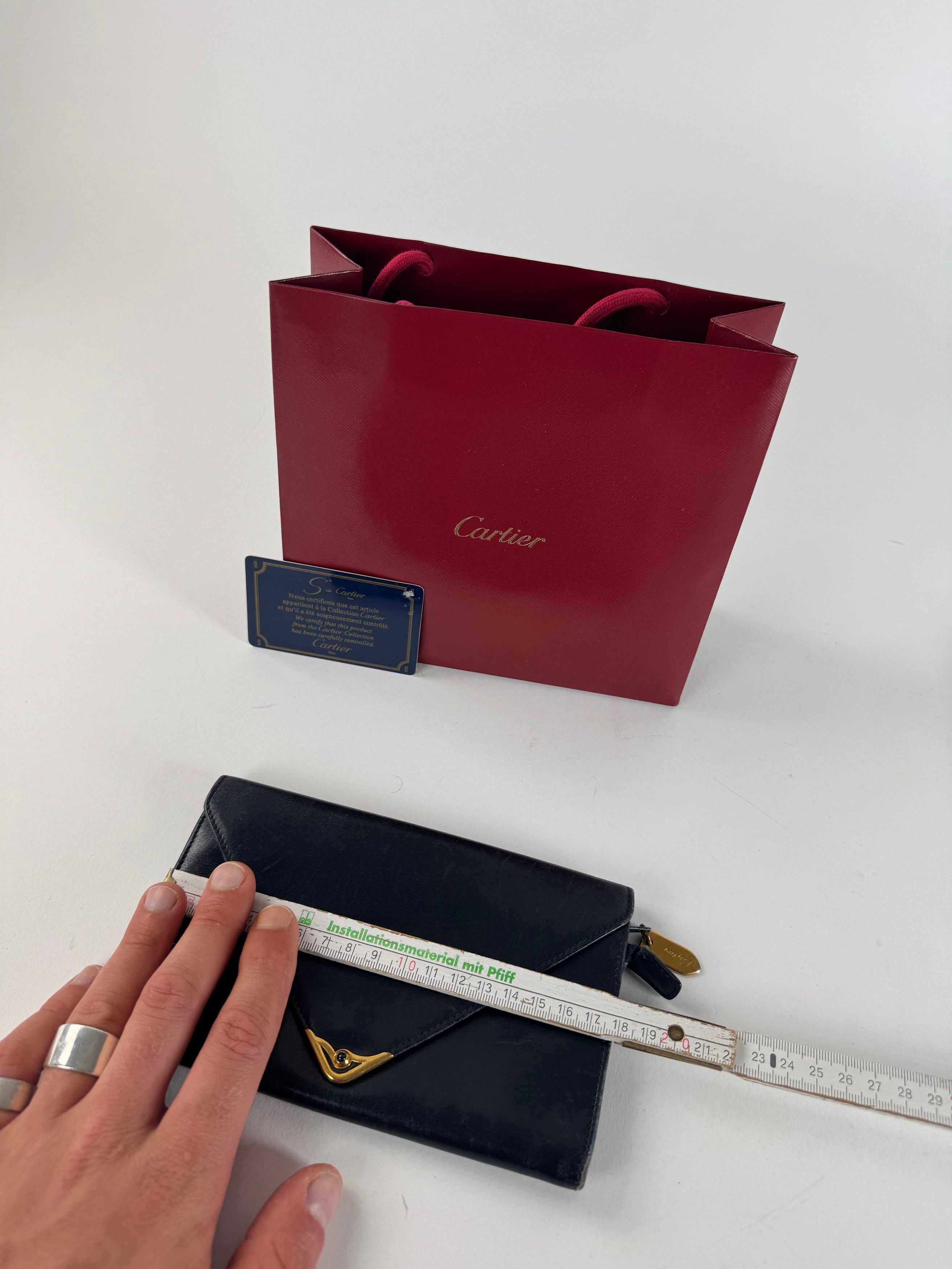 Cartier Vintage Leather Card / ID Holder Navy Size ONE SIZE - 7 Thumbnail