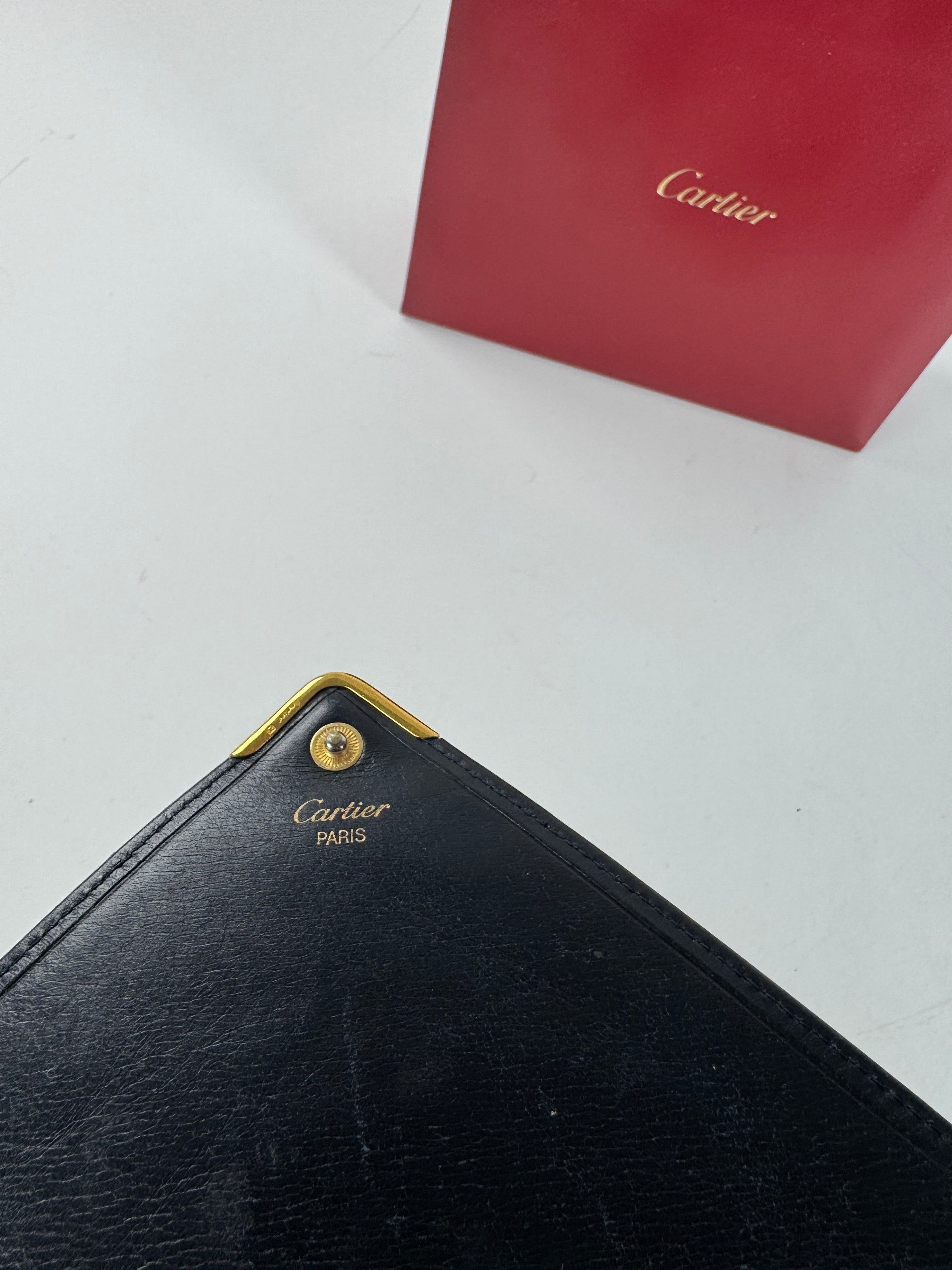 Cartier Vintage Leather Card / ID Holder Navy Size ONE SIZE - 6 Thumbnail