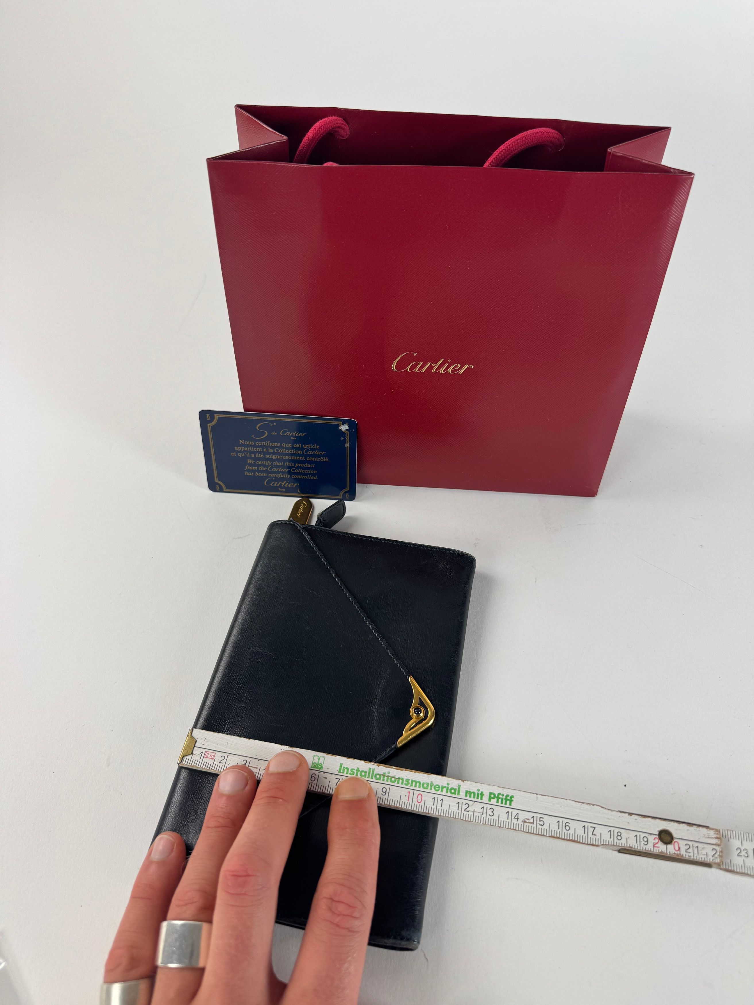 Cartier Vintage Leather Card / ID Holder Navy Size ONE SIZE - 8 Thumbnail