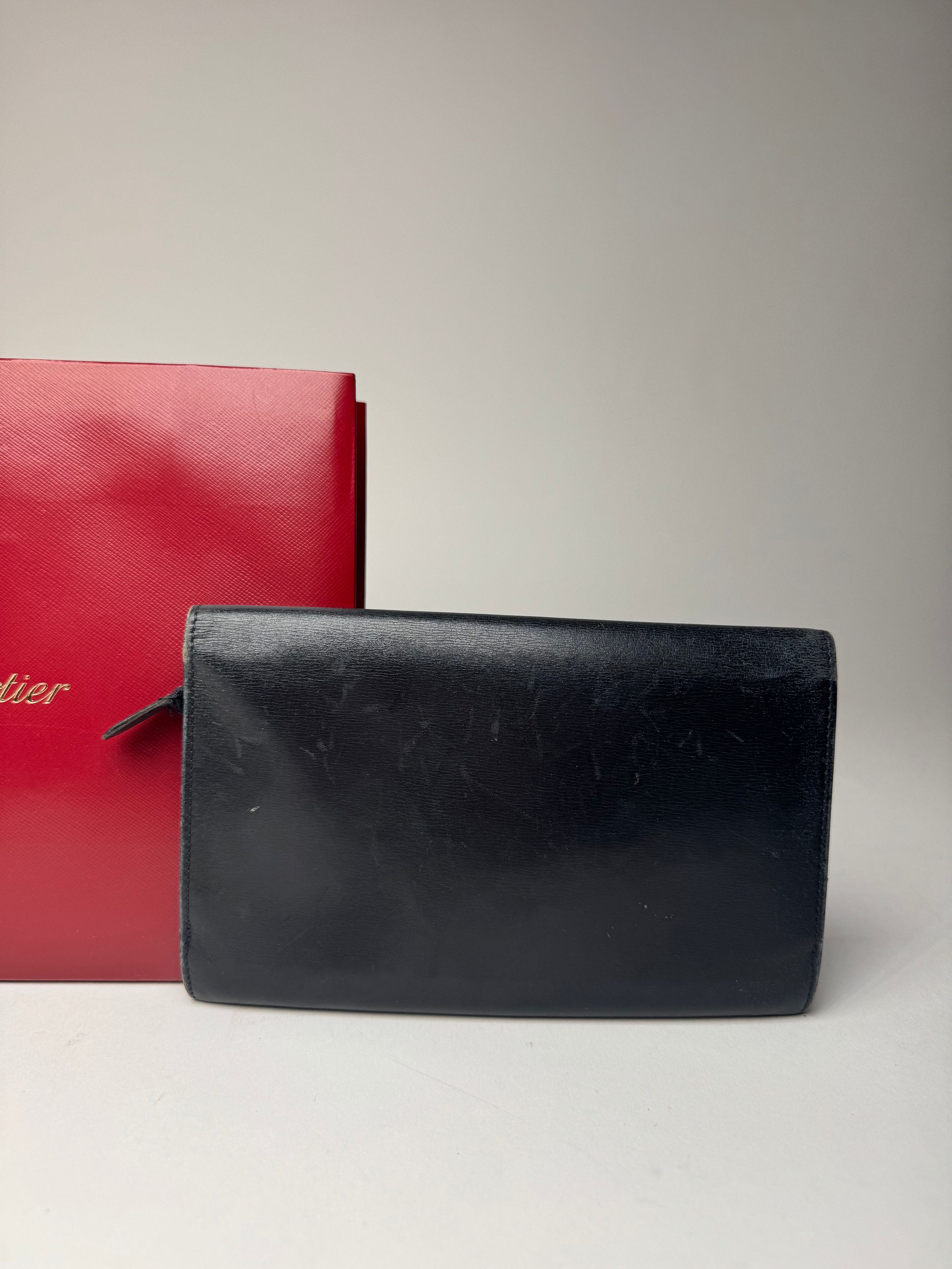 Cartier Vintage Leather Card / ID Holder Navy Size ONE SIZE - 10 Thumbnail
