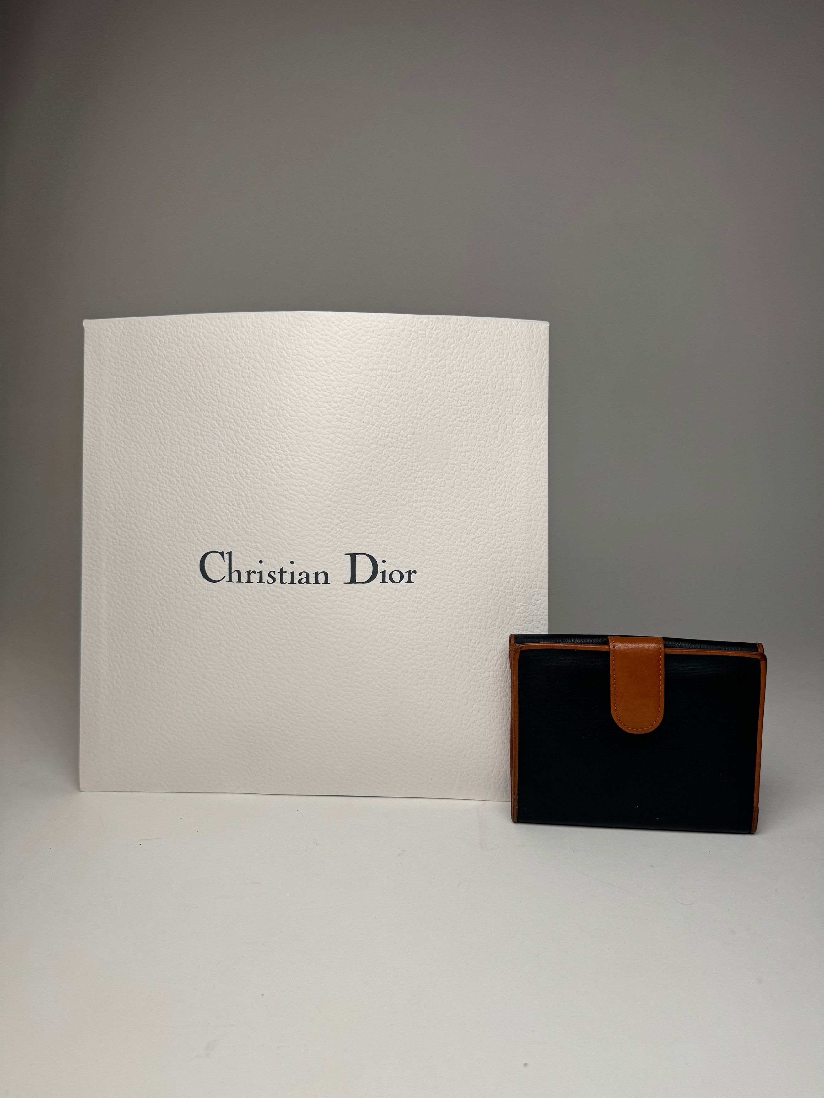 Dior Vintage Leather Wallet Orange Black Size ONE SIZE - 2 Thumbnail
