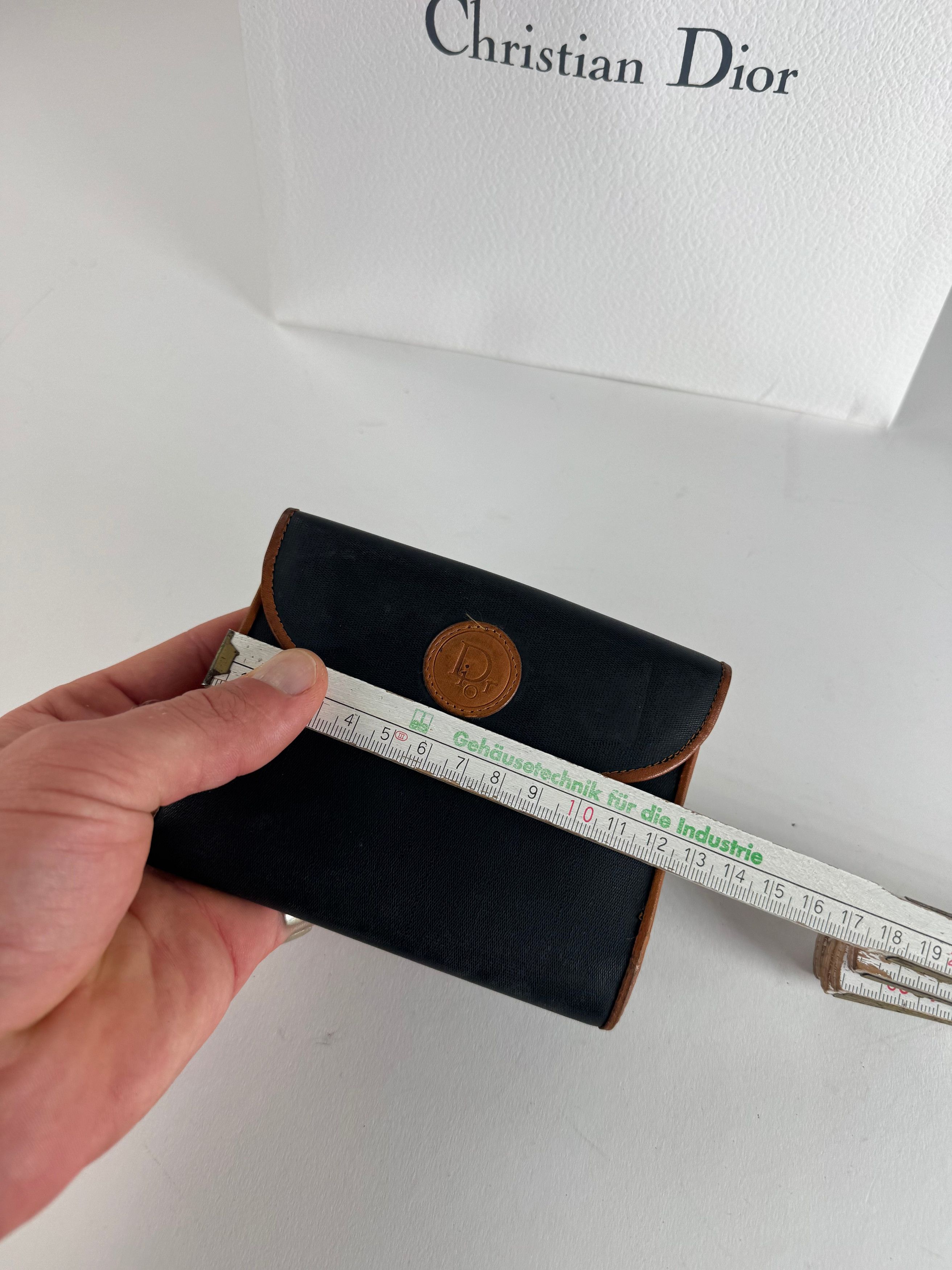 Dior Vintage Leather Wallet Orange Black Size ONE SIZE - 11 Thumbnail