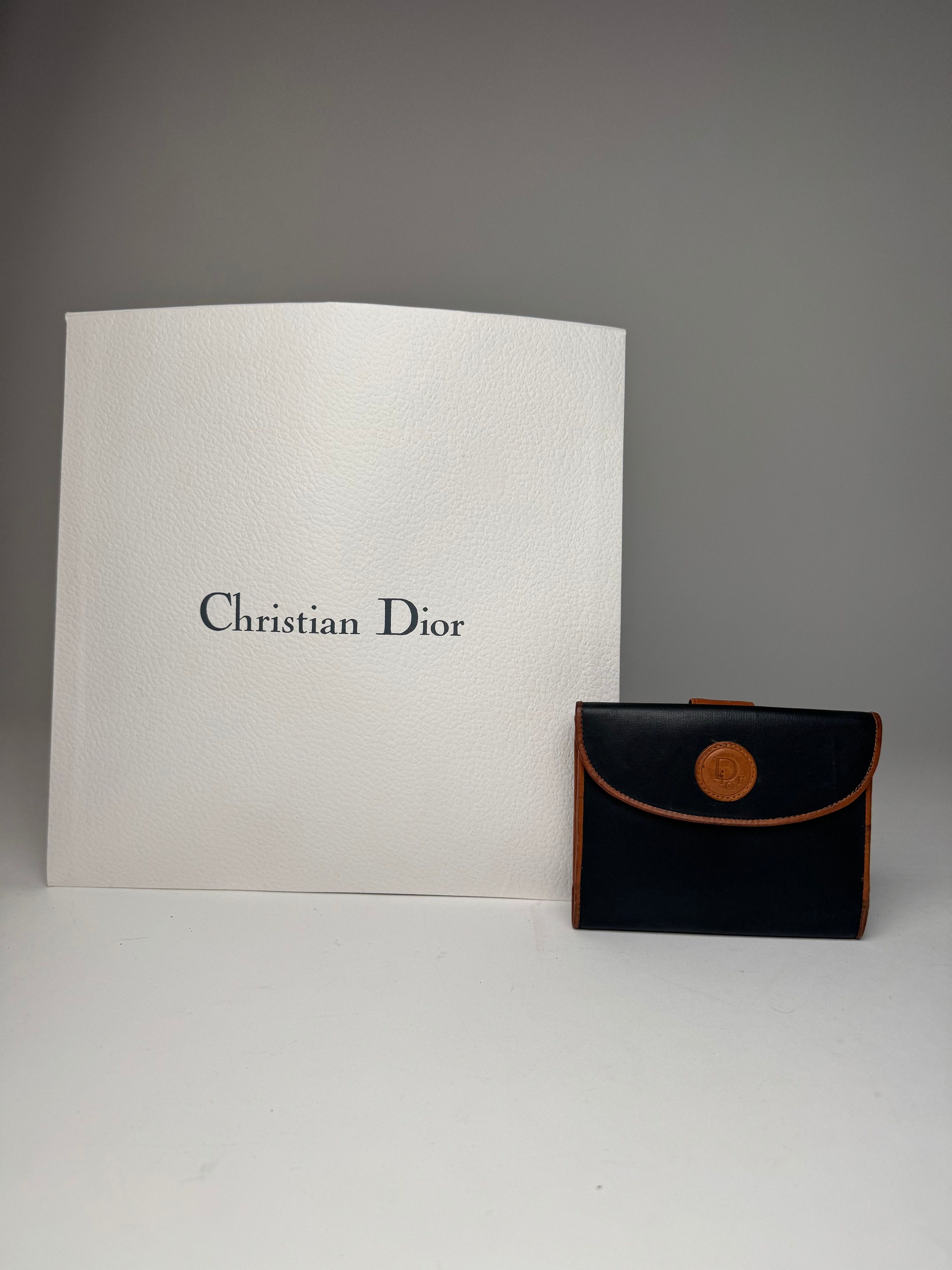 Dior Vintage Leather Wallet Orange Black Size ONE SIZE - 13 Thumbnail