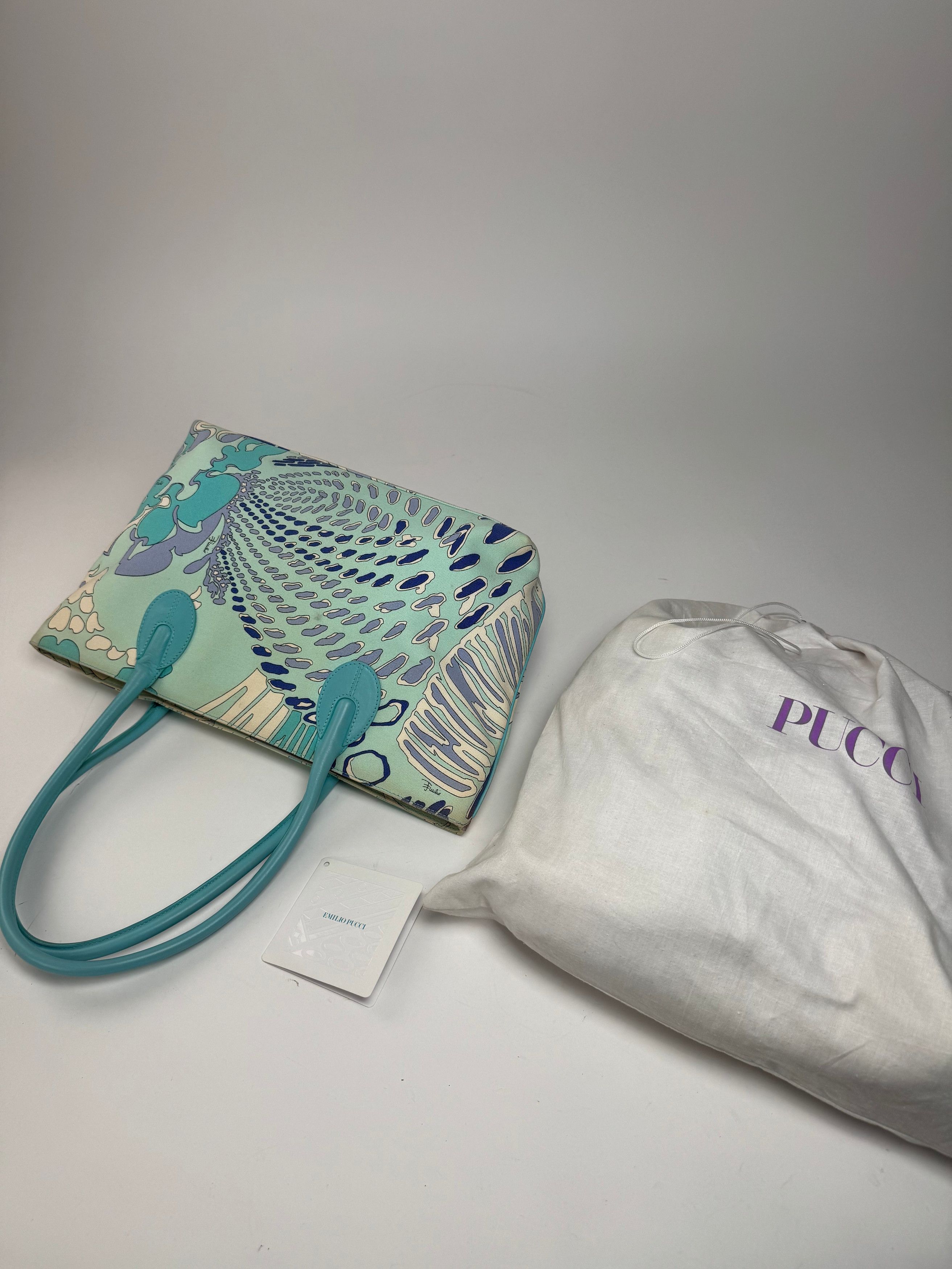 Emilio Pucci Vintage Abstract handbag Blue Turquoise Size ONE SIZE - 10 Thumbnail