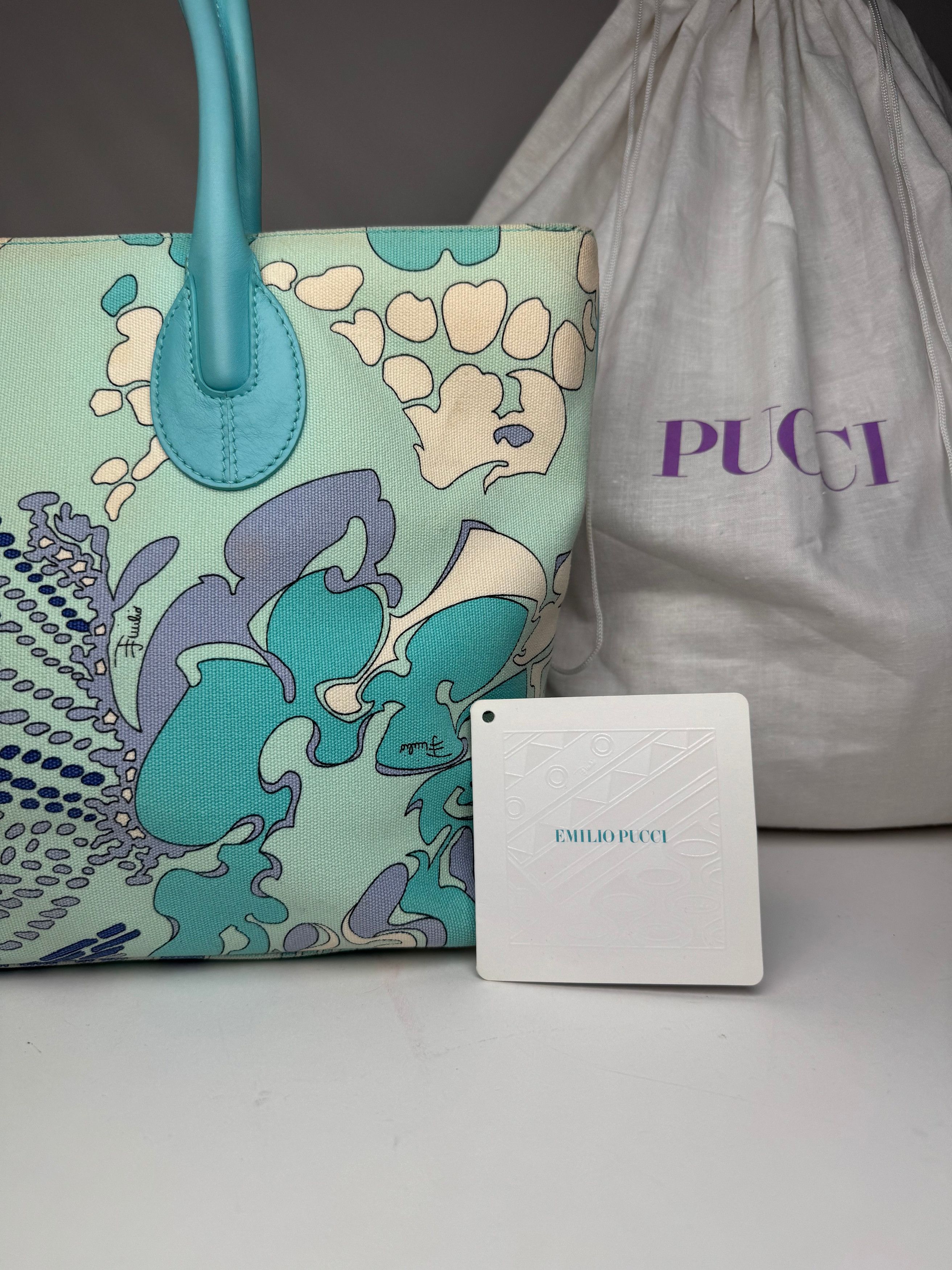 Emilio Pucci Vintage Abstract handbag Blue Turquoise Size ONE SIZE - 7 Thumbnail