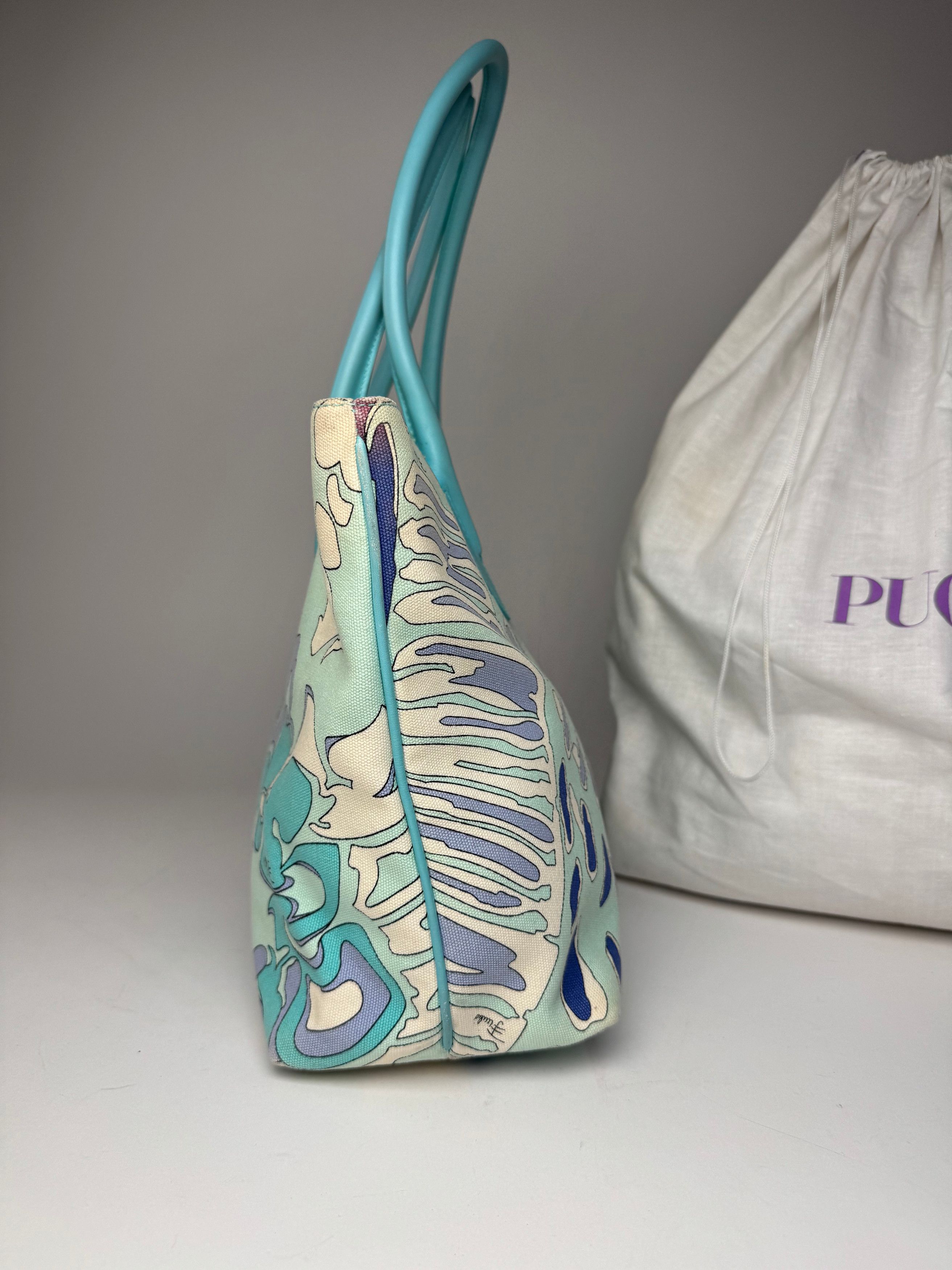 Emilio Pucci Vintage Abstract handbag Blue Turquoise Size ONE SIZE - 8 Thumbnail