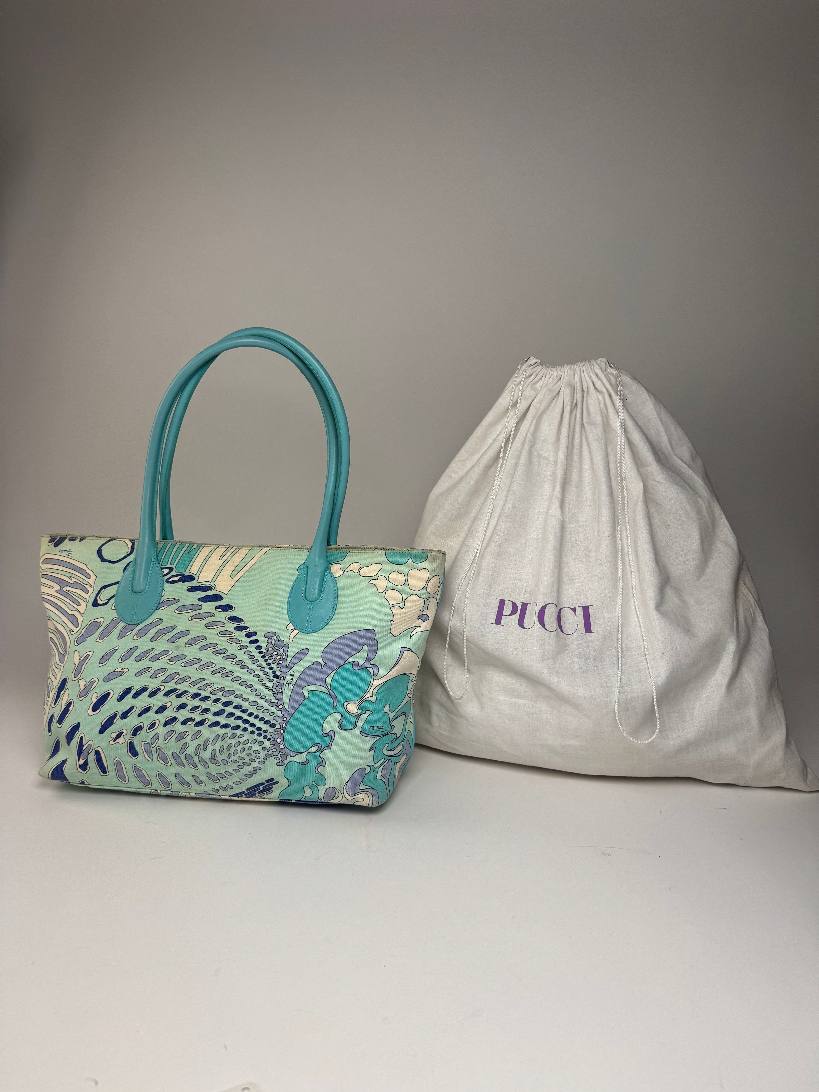 Emilio Pucci Vintage Abstract handbag Blue Turquoise Size ONE SIZE - 2 Thumbnail