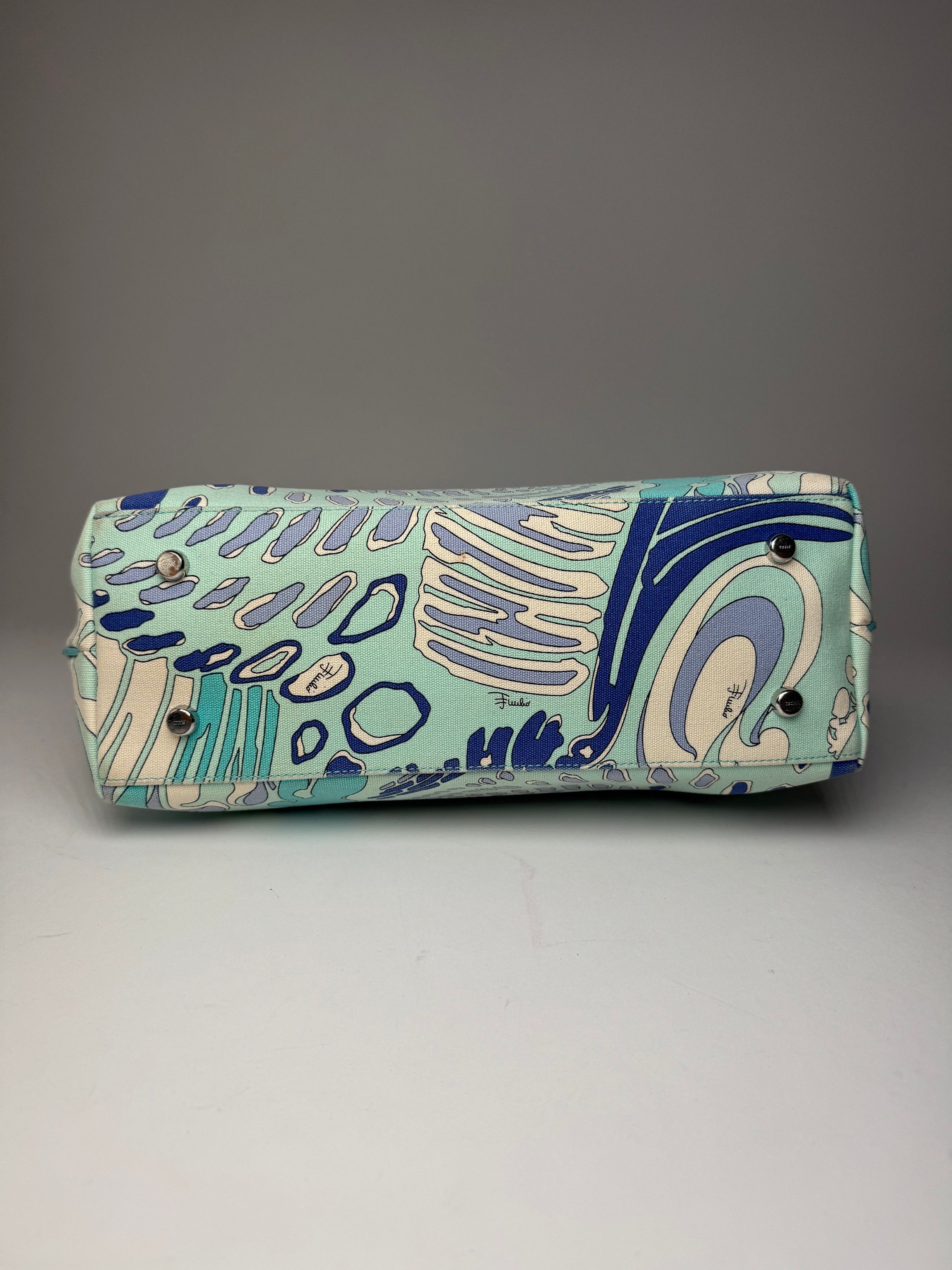 Emilio Pucci Vintage Abstract handbag Blue Turquoise Size ONE SIZE - 13 Thumbnail