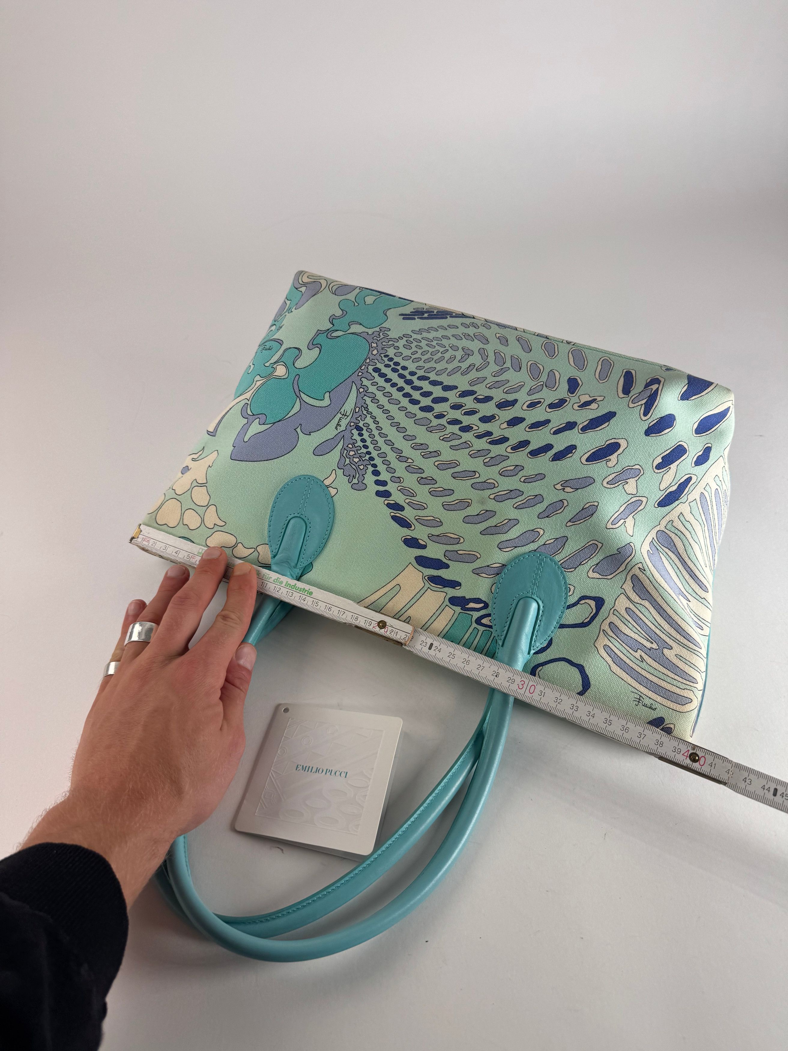 Emilio Pucci Vintage Abstract handbag Blue Turquoise Size ONE SIZE - 11 Thumbnail