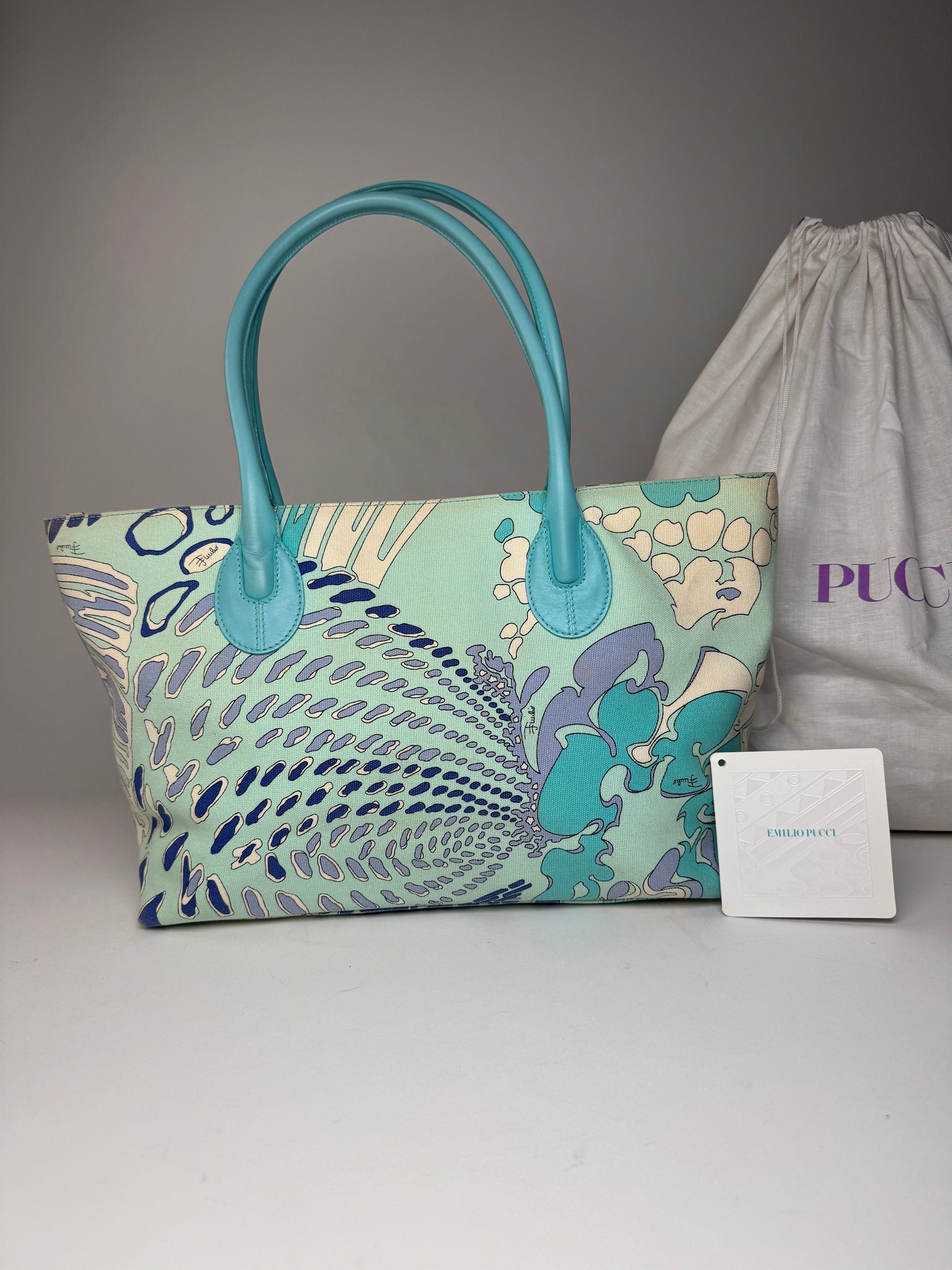 Emilio Pucci Vintage Abstract handbag Blue Turquoise Size ONE SIZE - 14 Thumbnail