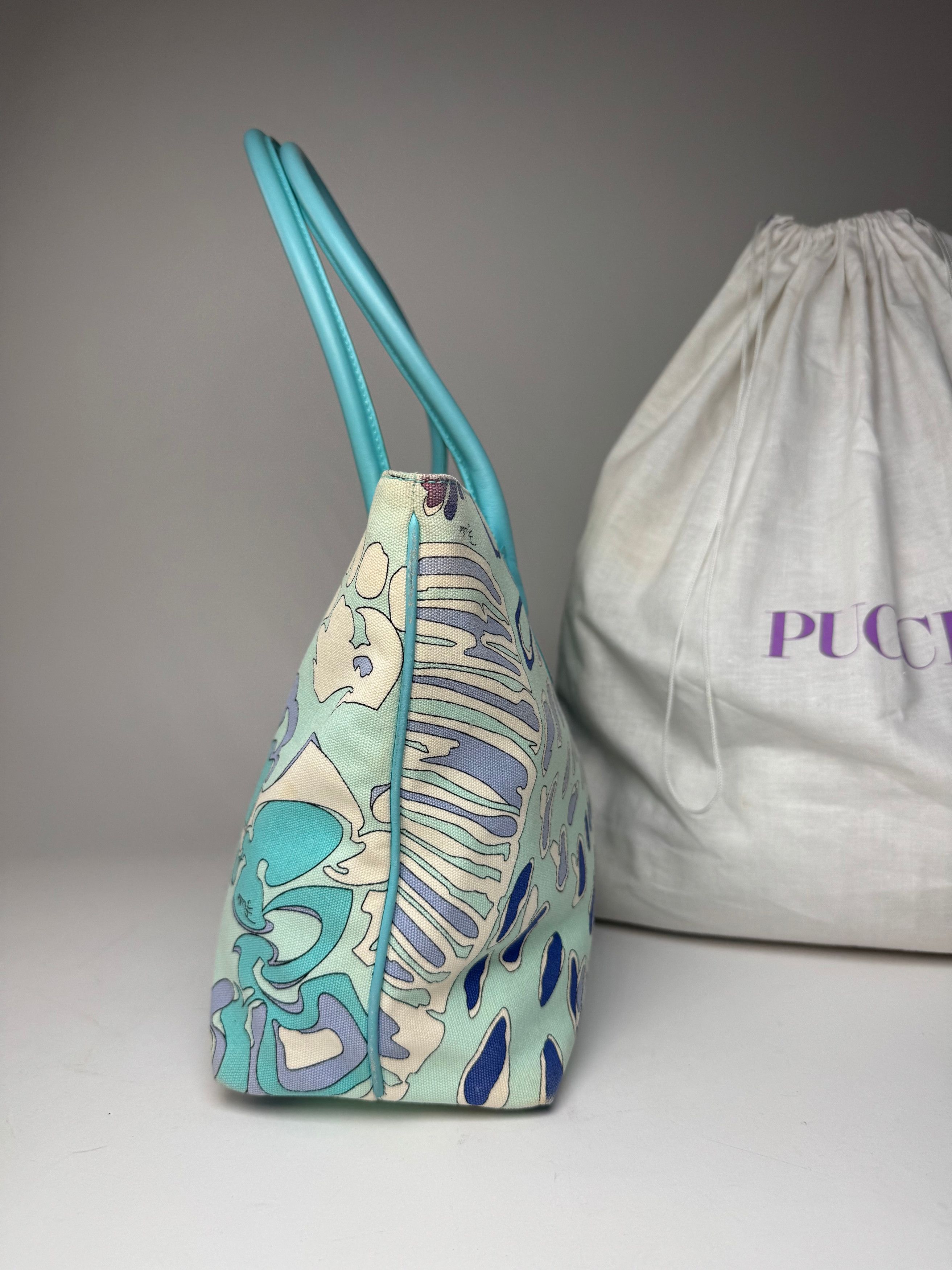 Emilio Pucci Vintage Abstract handbag Blue Turquoise Size ONE SIZE - 6 Thumbnail