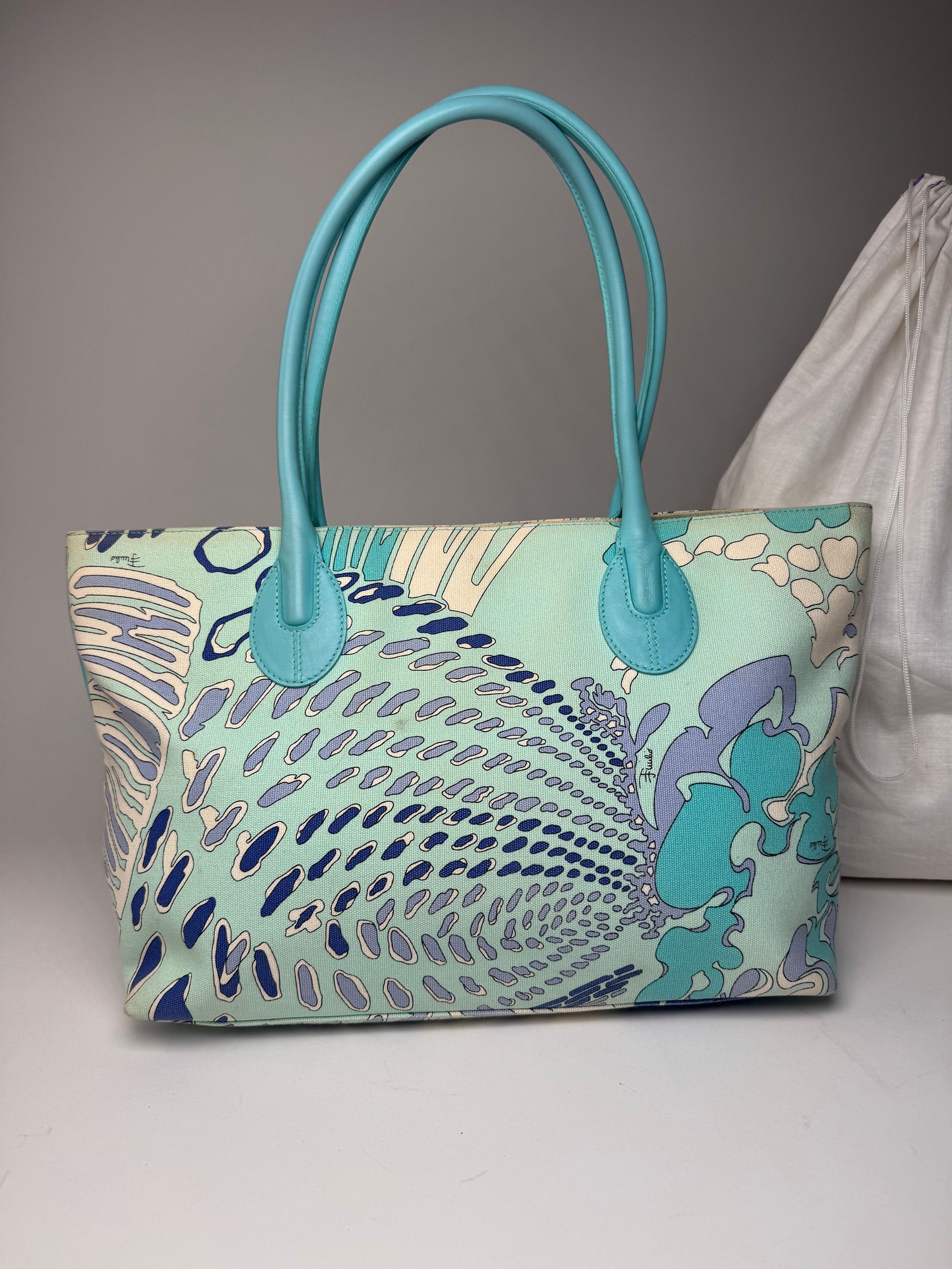 Emilio Pucci Vintage Abstract handbag Blue Turquoise Size ONE SIZE - 15 Thumbnail