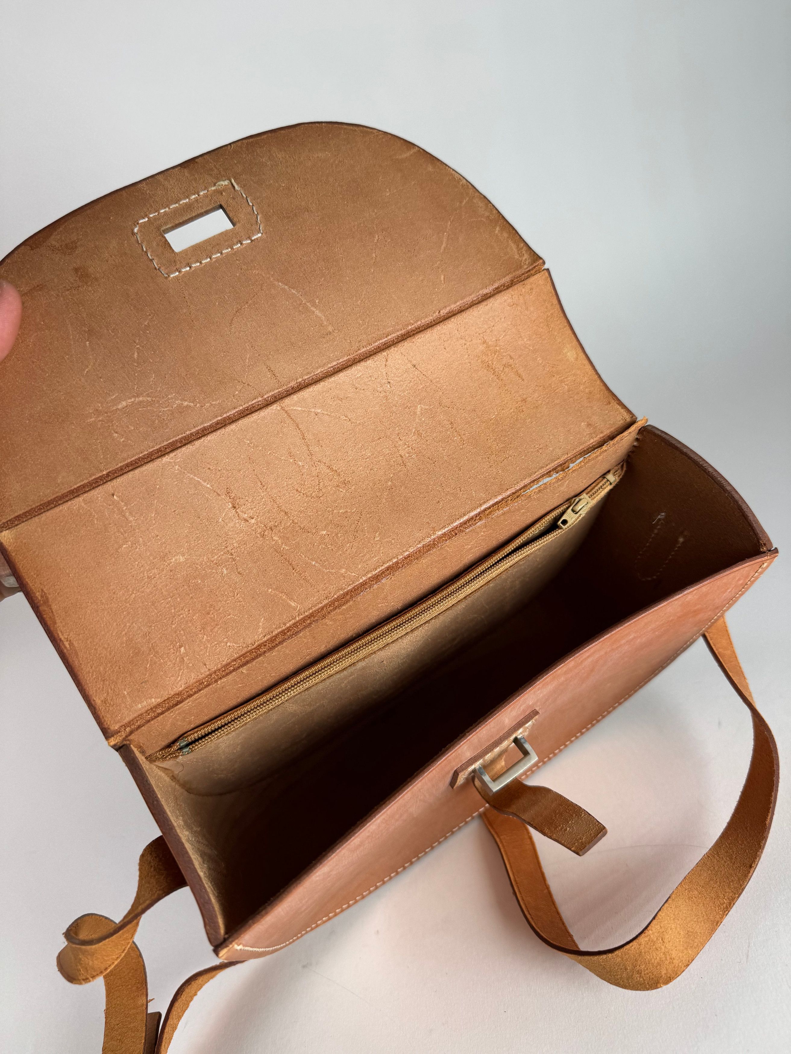 Courreges Vintage Leather Bag brown Size ONE SIZE - 3 Thumbnail