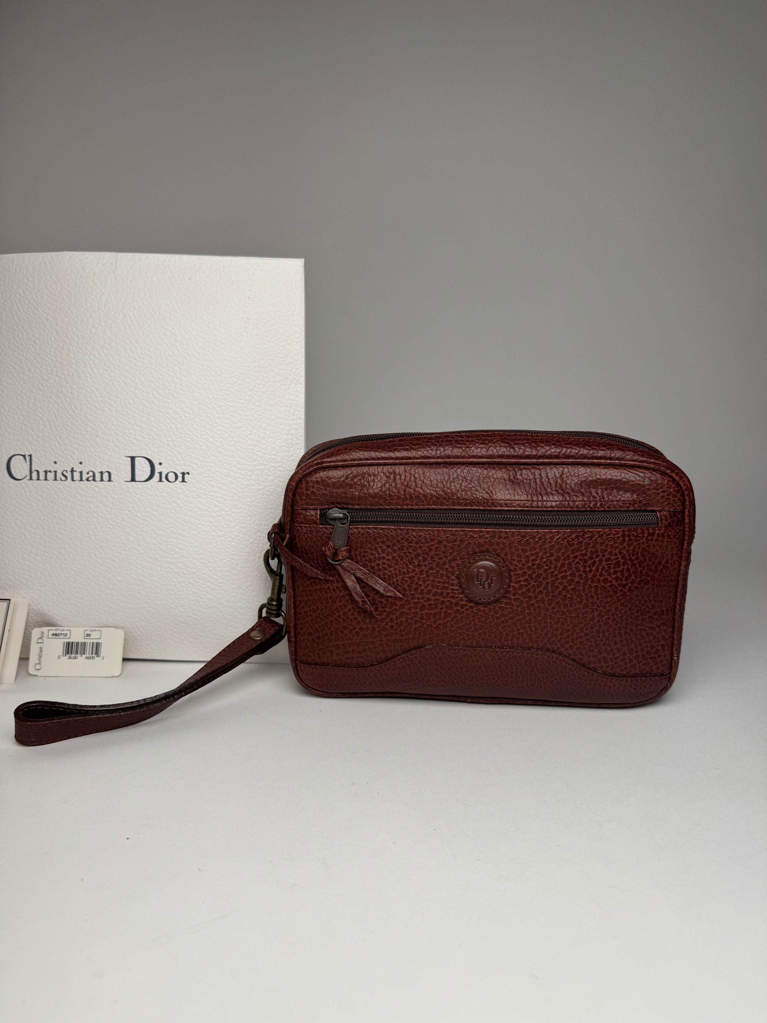 Dior Vintage Leather Clutch Brown Size ONE SIZE - 7 Thumbnail