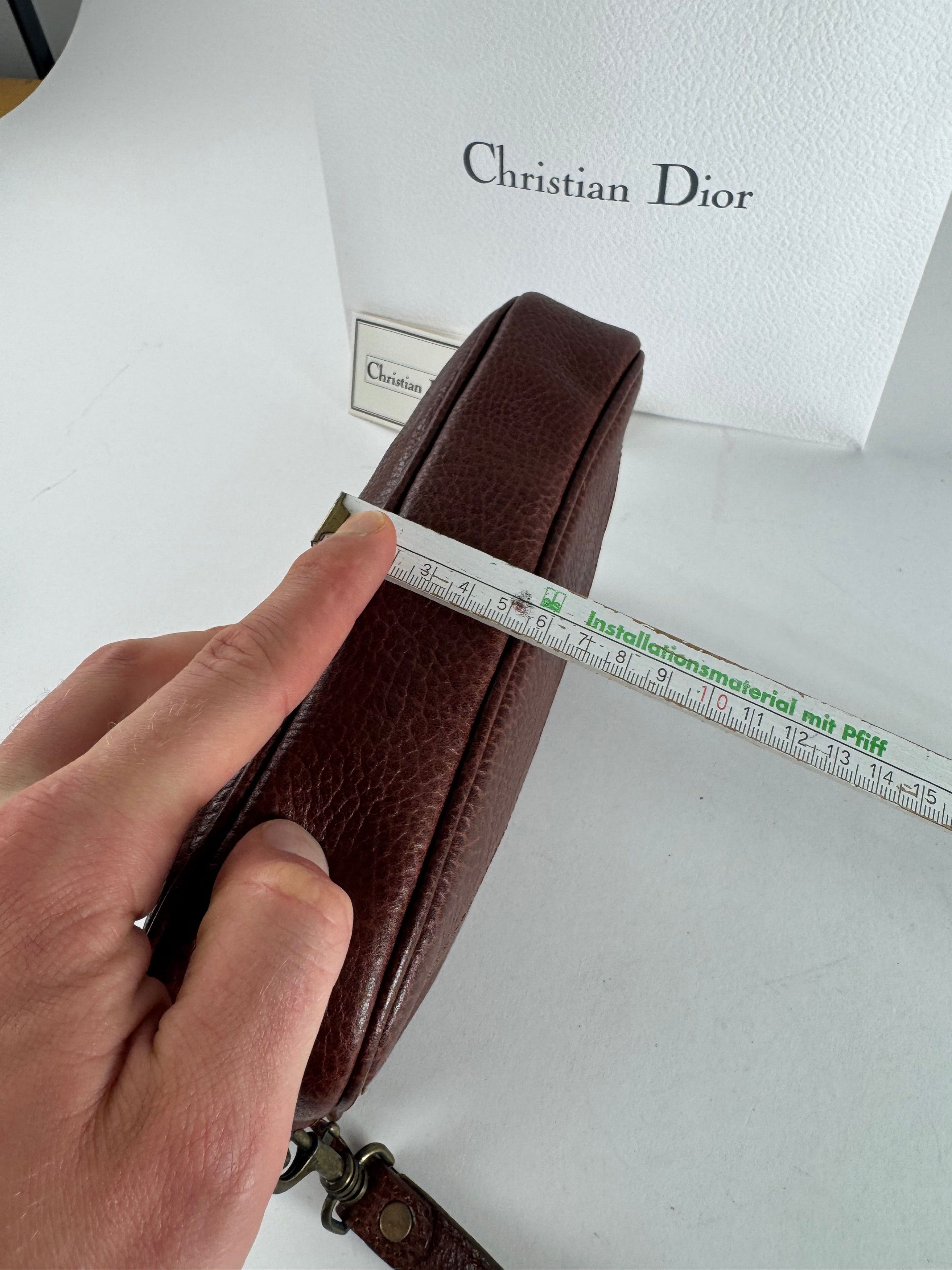 Dior Vintage Leather Clutch Brown Size ONE SIZE - 12 Thumbnail
