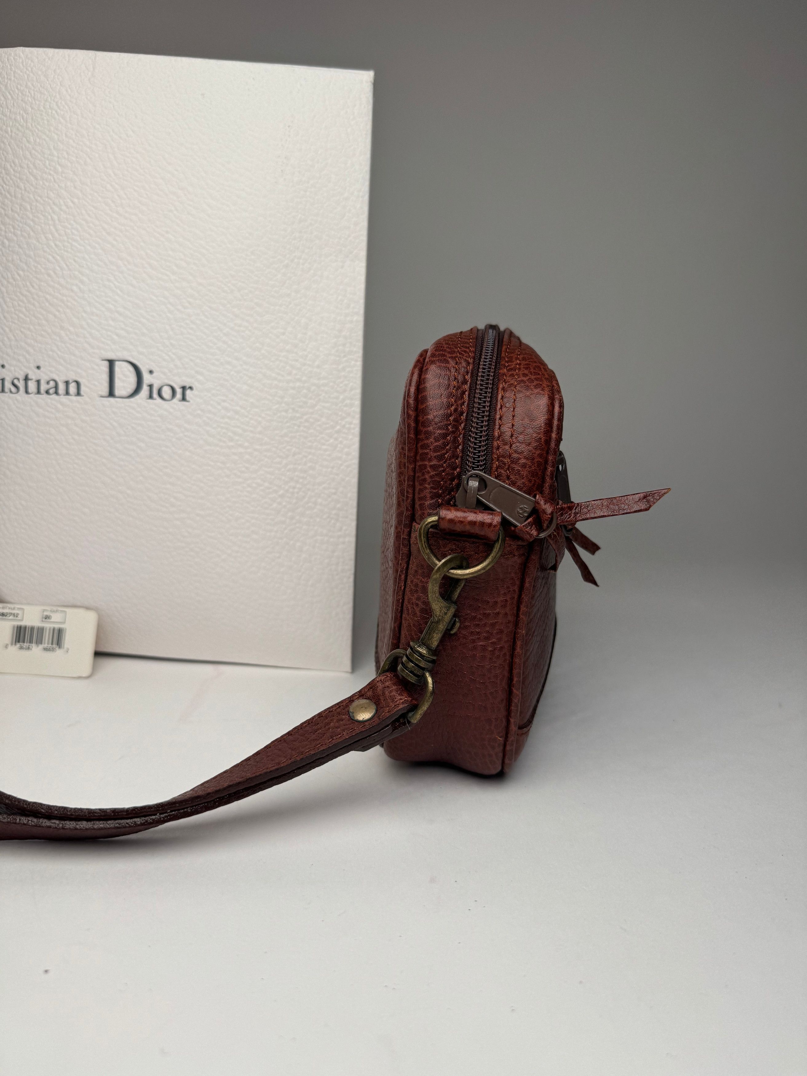 Dior Vintage Leather Clutch Brown Size ONE SIZE - 6 Thumbnail
