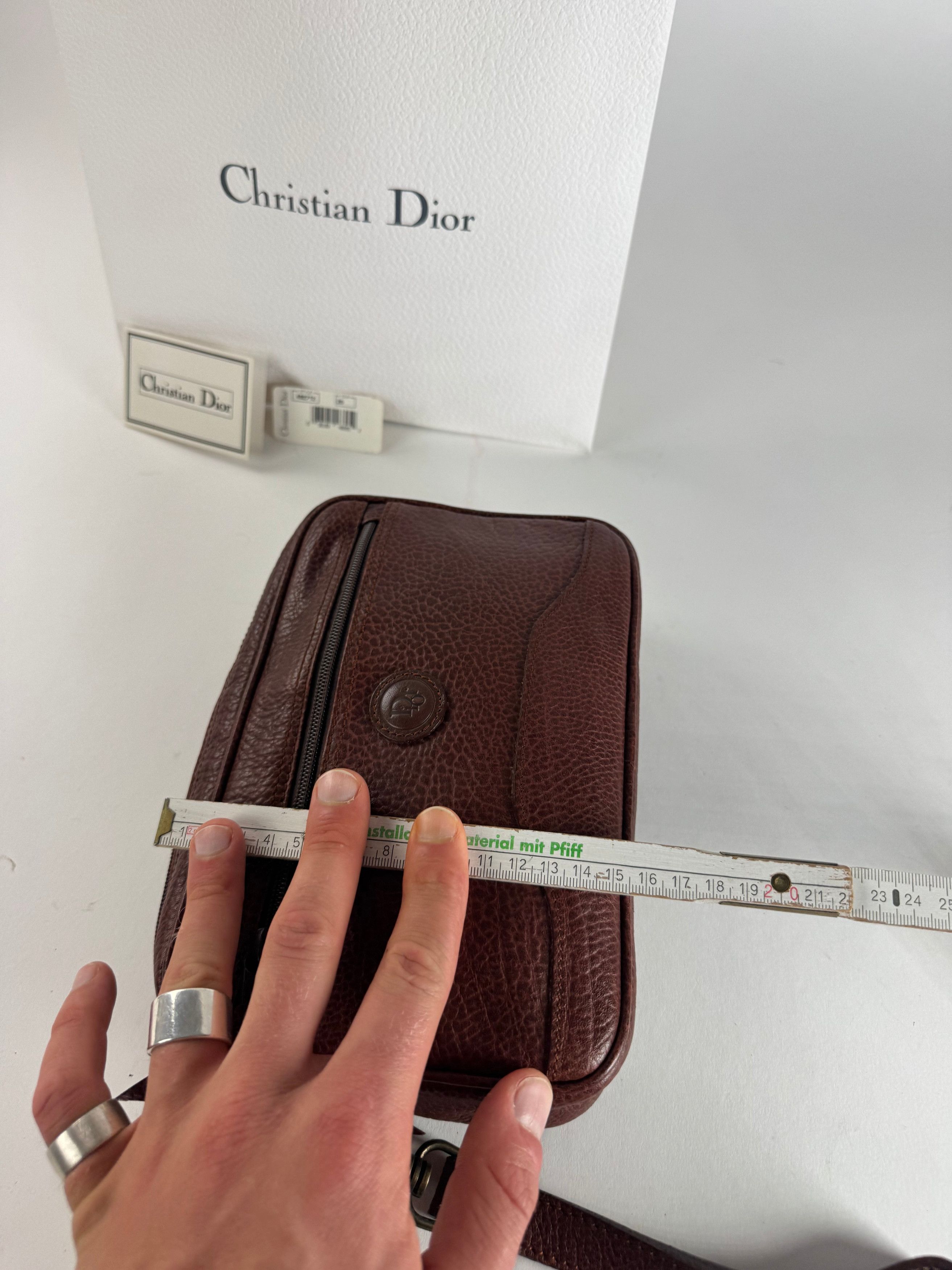 Dior Vintage Leather Clutch Brown Size ONE SIZE - 11 Thumbnail