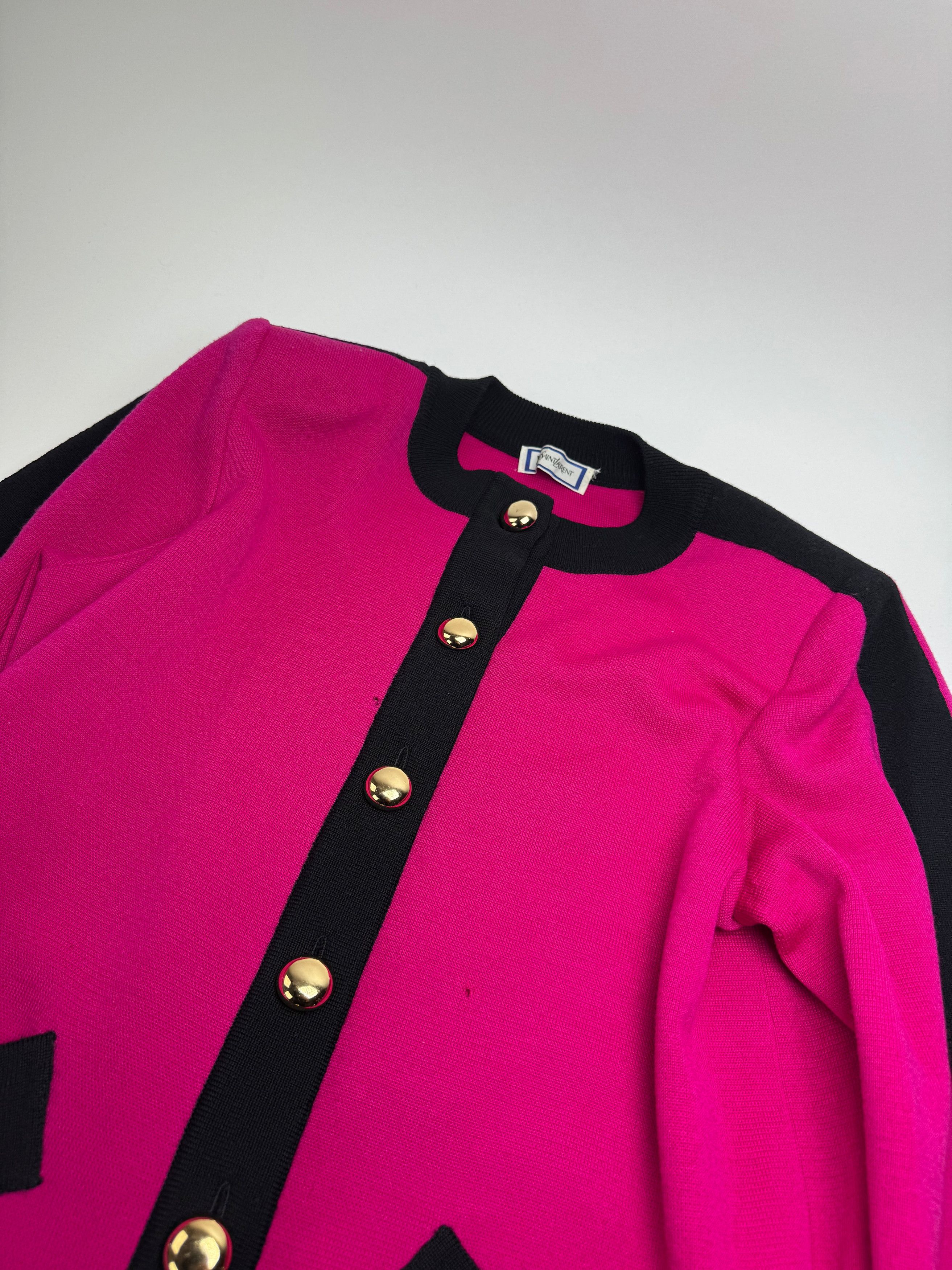 Other Vintage Yves Saint Laurent Dress Purple Black M Size M / US 6-8 / IT 42-44 - 6 Thumbnail