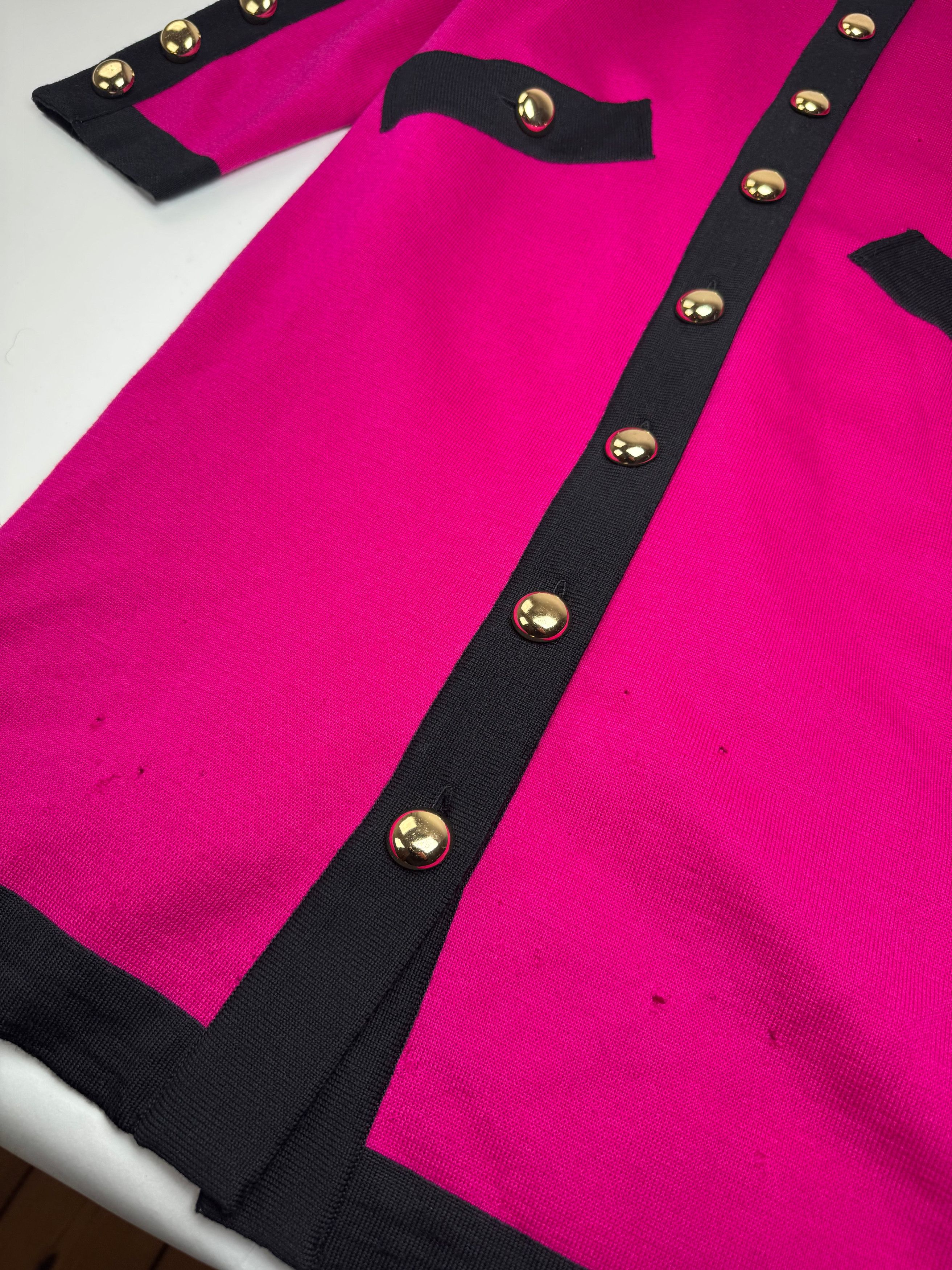 Other Vintage Yves Saint Laurent Dress Purple Black M Size M / US 6-8 / IT 42-44 - 5 Thumbnail