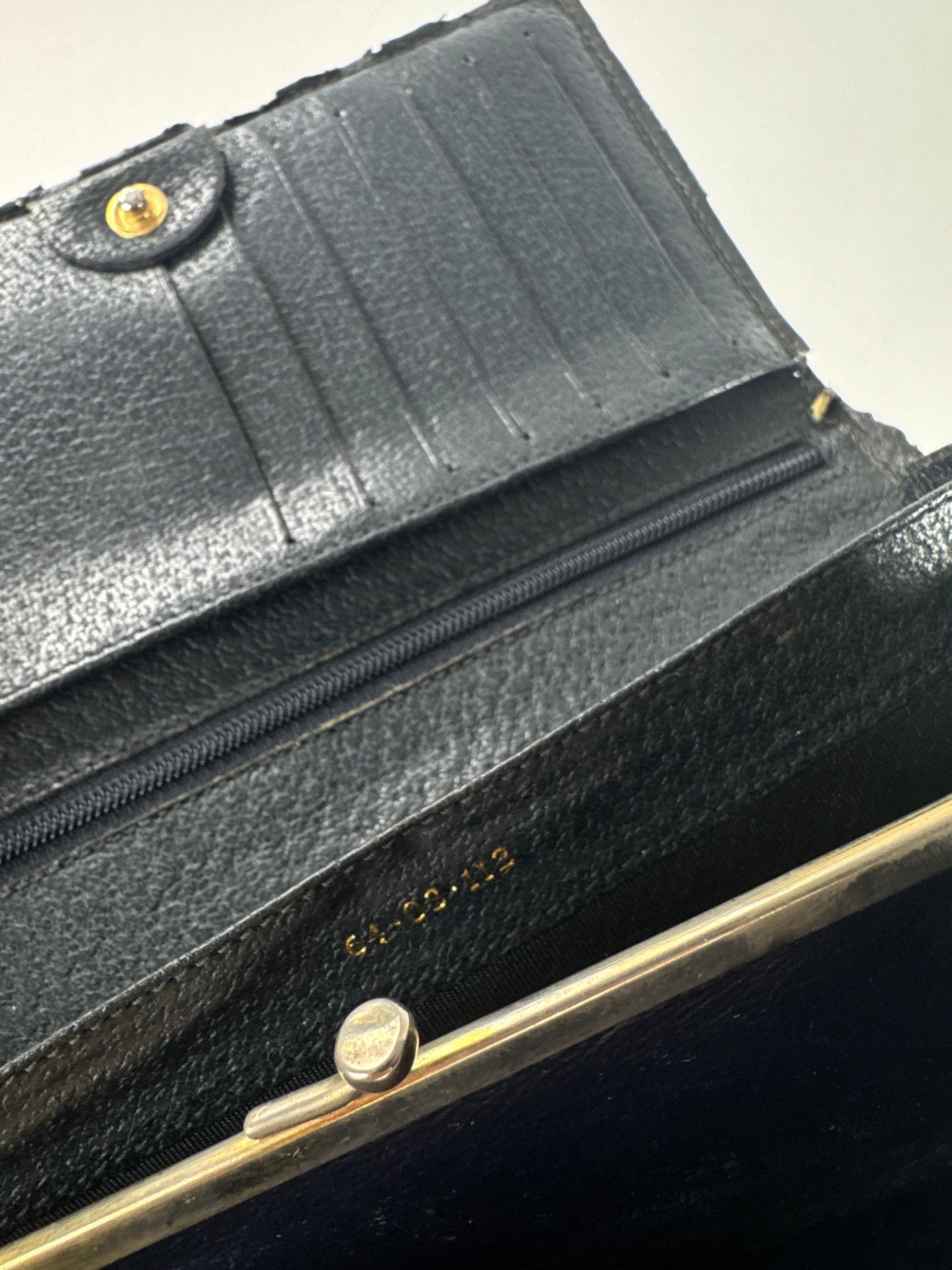 Gucci Vintage Ophidia Leather Monogram Wallet Grey Navy Size ONE SIZE - 5 Thumbnail