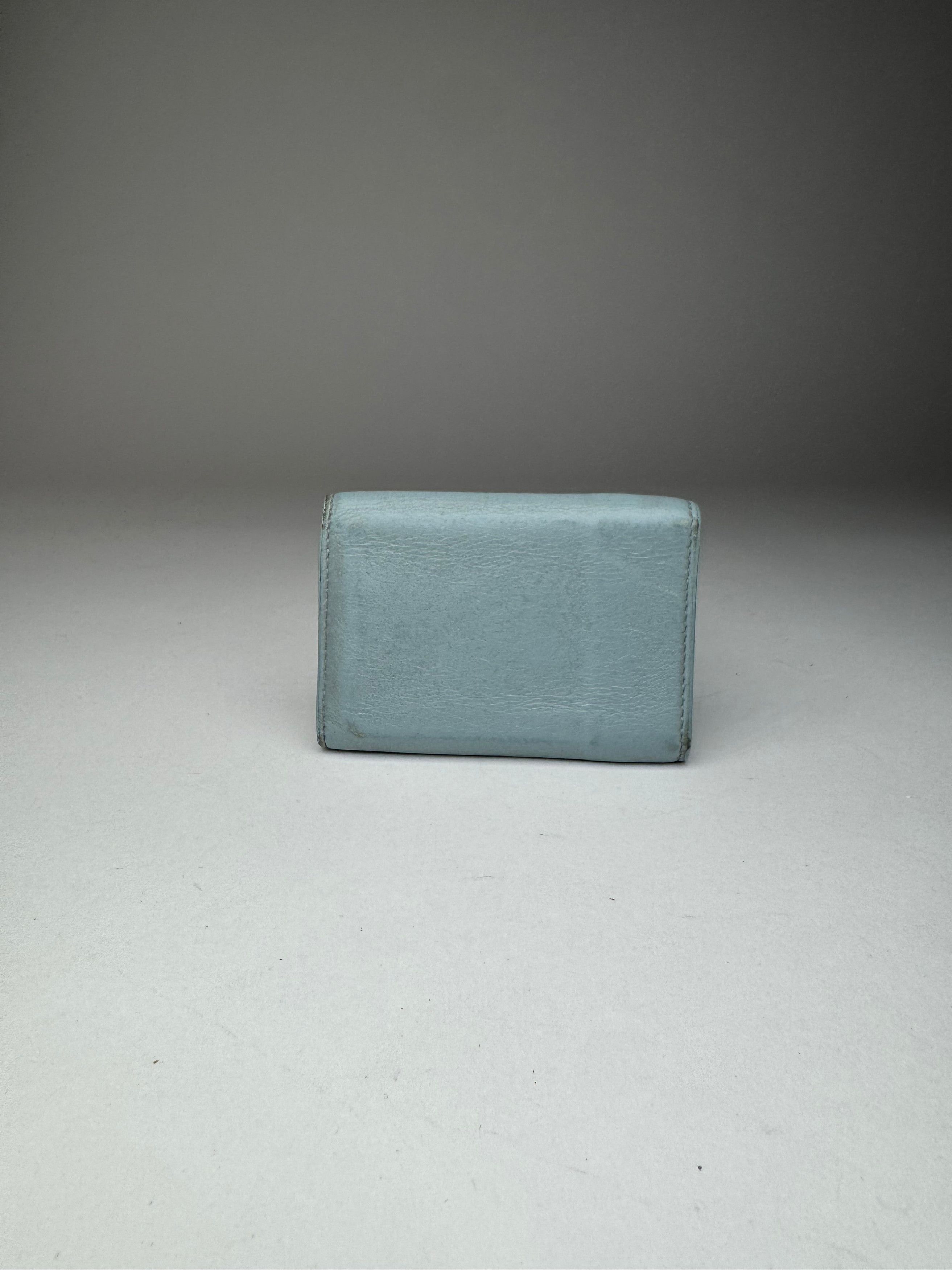 Balenciaga Vintage Leather Postal Card Holder Light Blue Size ONE SIZE - 12 Thumbnail