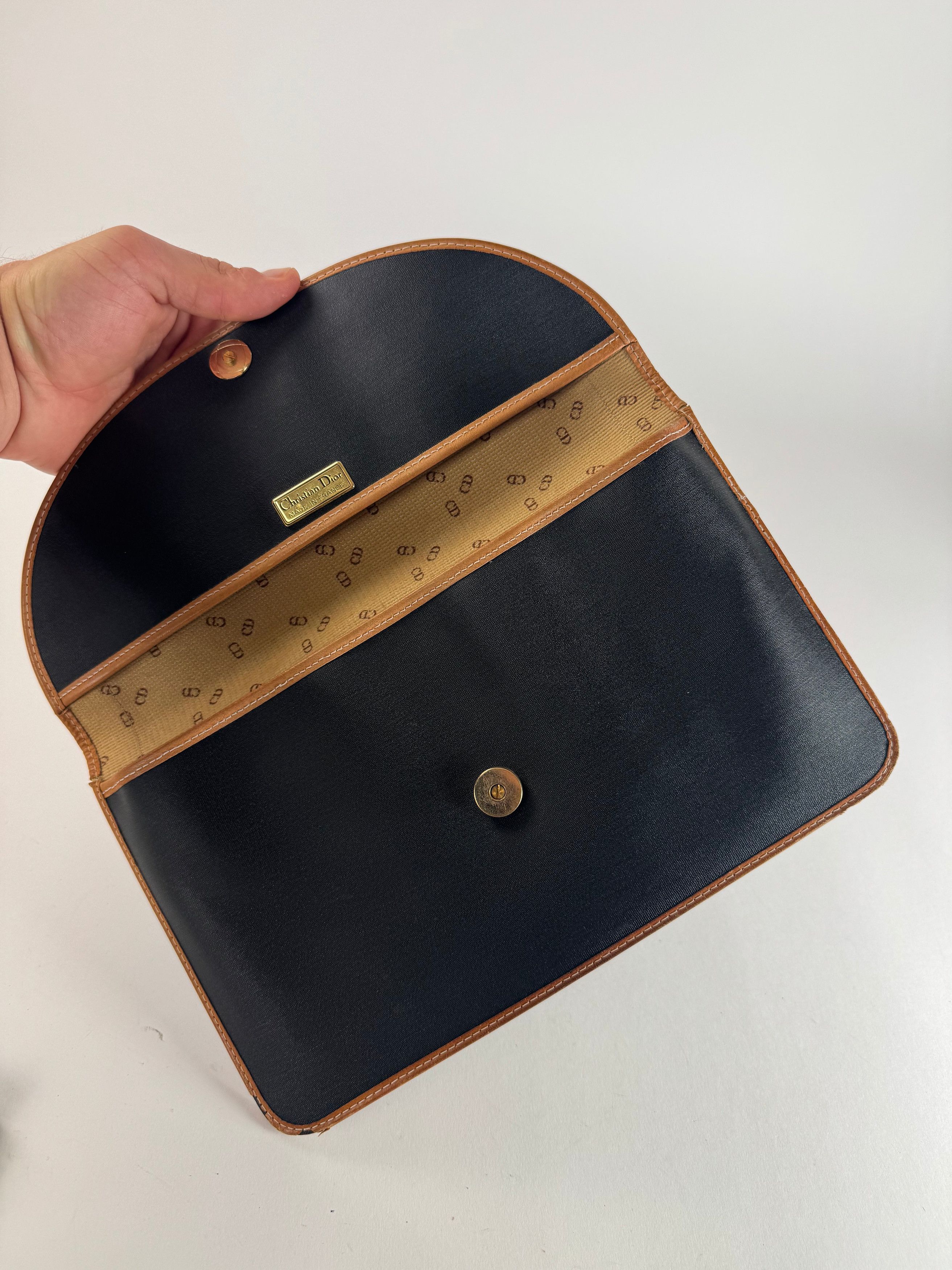 Dior Vintage Leather Clutch black Brown Size ONE SIZE - 3 Thumbnail