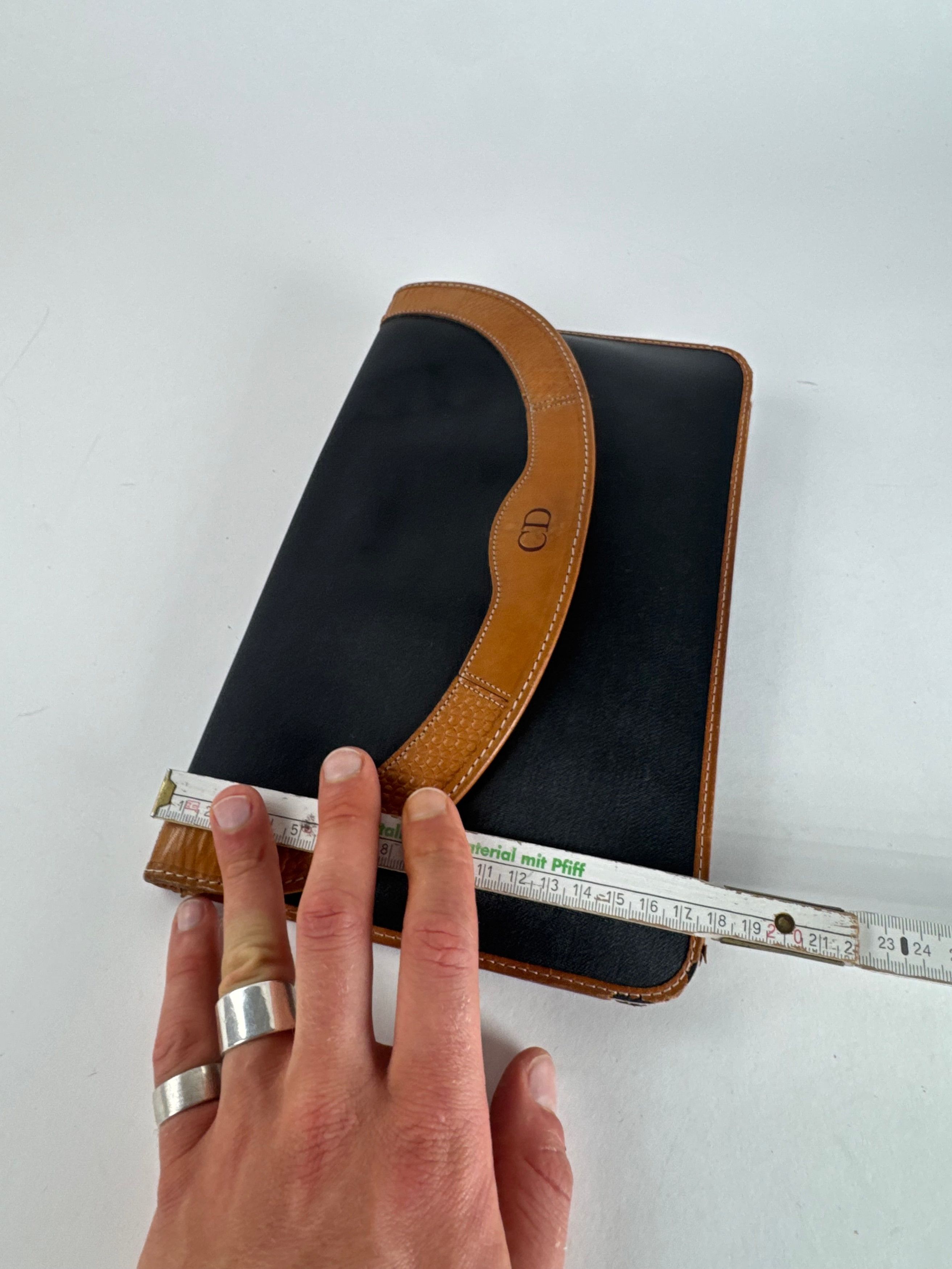 Dior Vintage Leather Clutch black Brown Size ONE SIZE - 9 Thumbnail