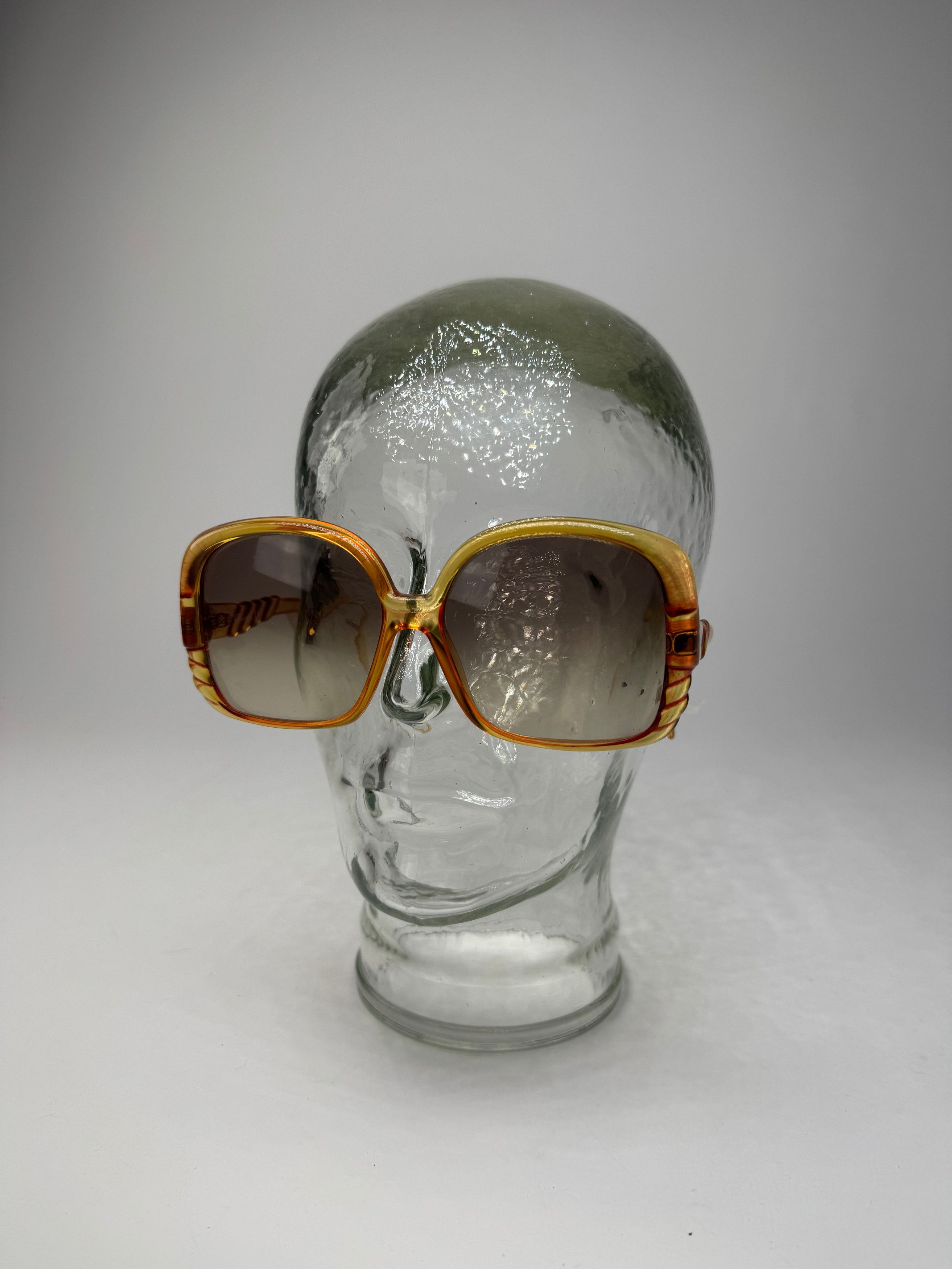 Dior Vintage Overd Sunglasses Orange Size ONE SIZE - 9 Thumbnail