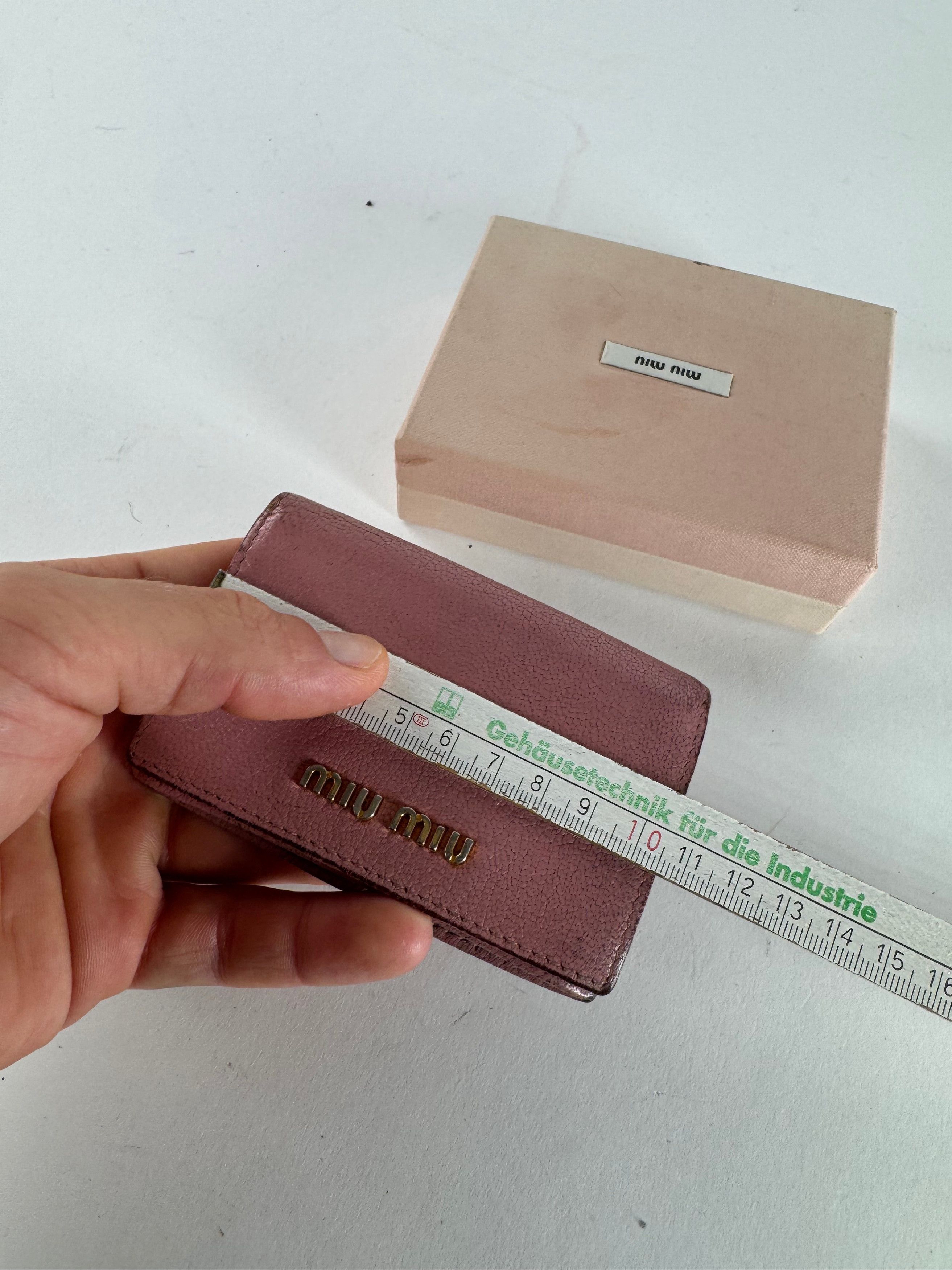 Miu Miu Vintage Leather Card Holder Pink Size ONE SIZE - 9 Thumbnail