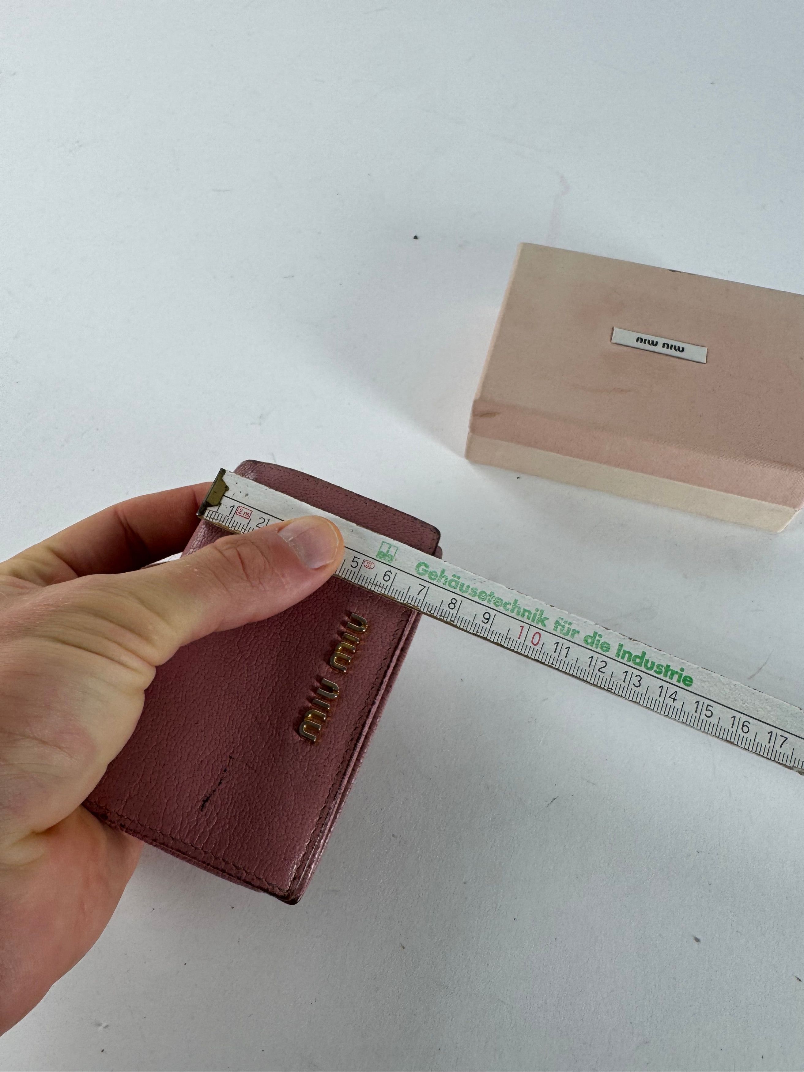 Miu Miu Vintage Leather Card Holder Pink Size ONE SIZE - 10 Thumbnail