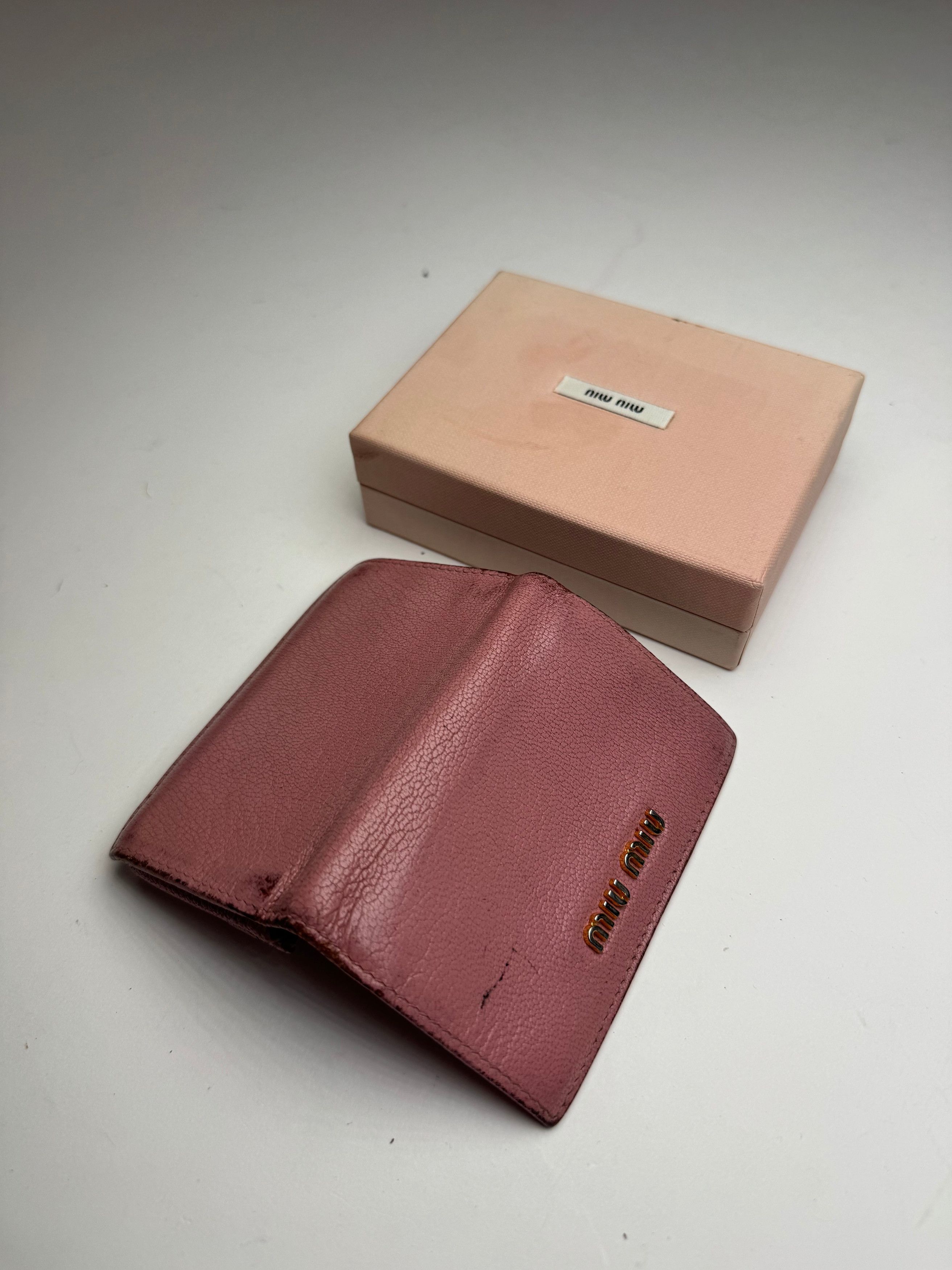 Miu Miu Vintage Leather Card Holder Pink Size ONE SIZE - 7 Thumbnail