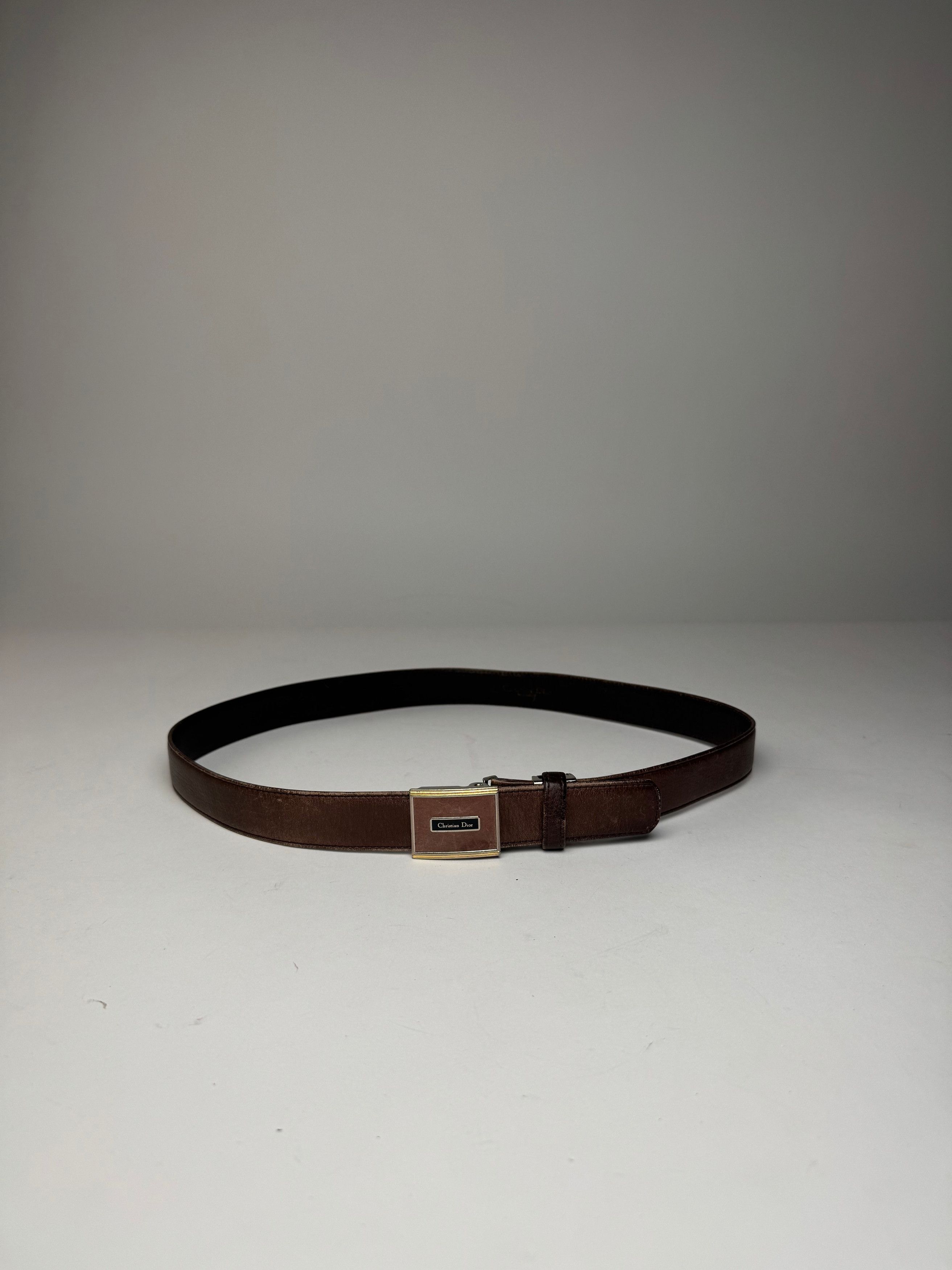 Dior Vintage Leather Belt Brown Size ONE SIZE - 8 Thumbnail