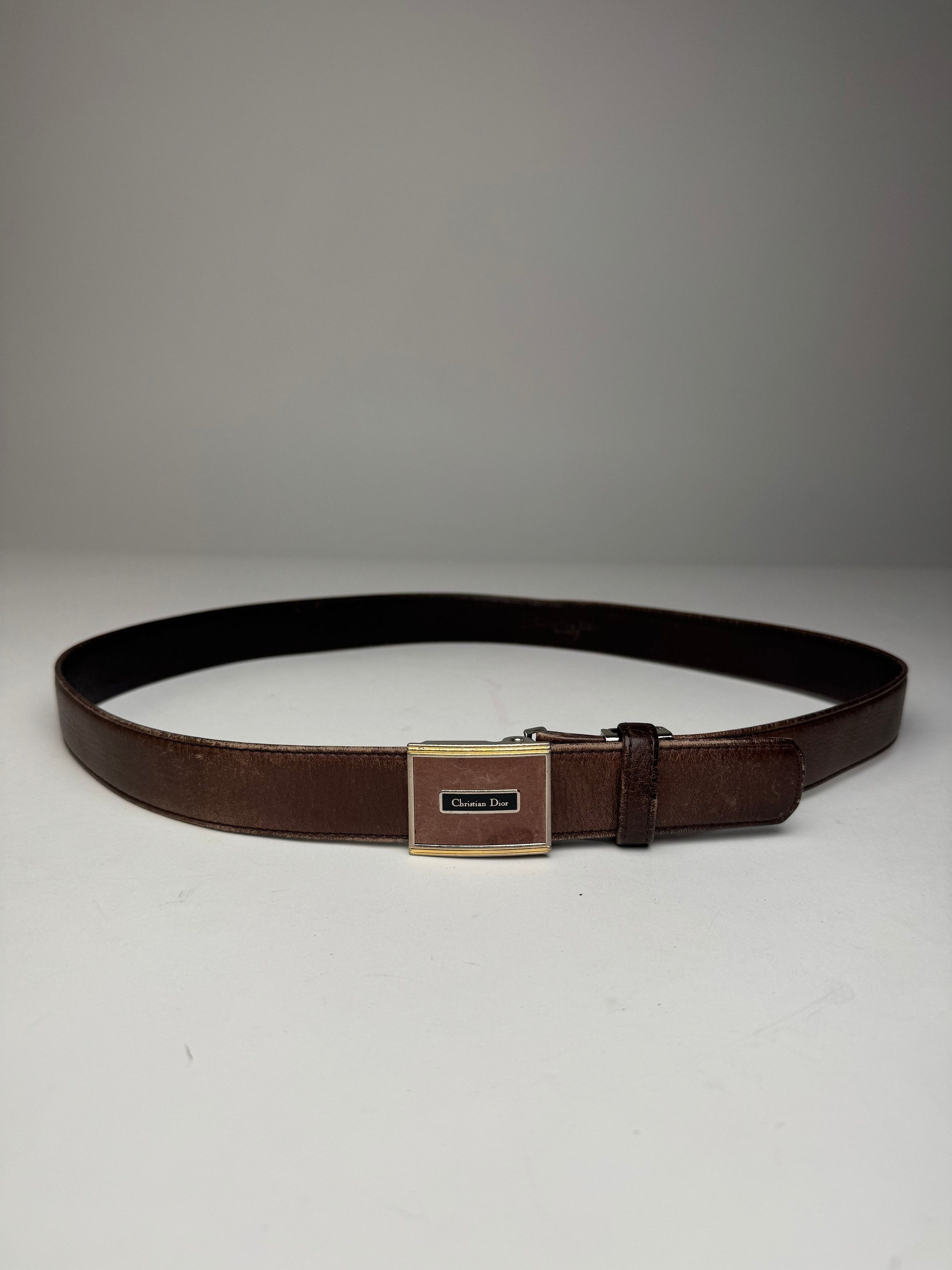 Dior Vintage Leather Belt Brown Size ONE SIZE - 4 Thumbnail