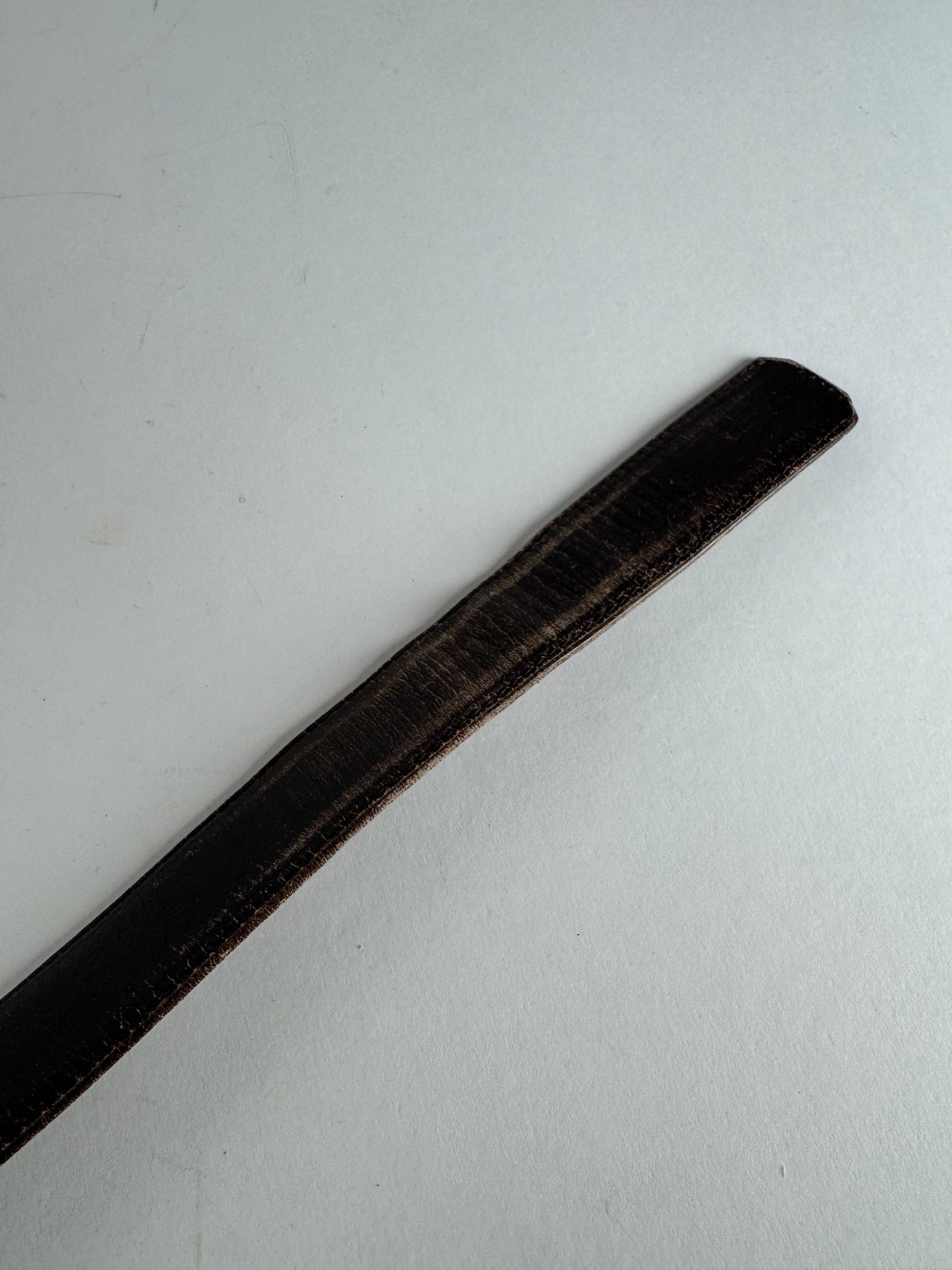 Dior Vintage Leather Belt Brown Size ONE SIZE - 3 Thumbnail