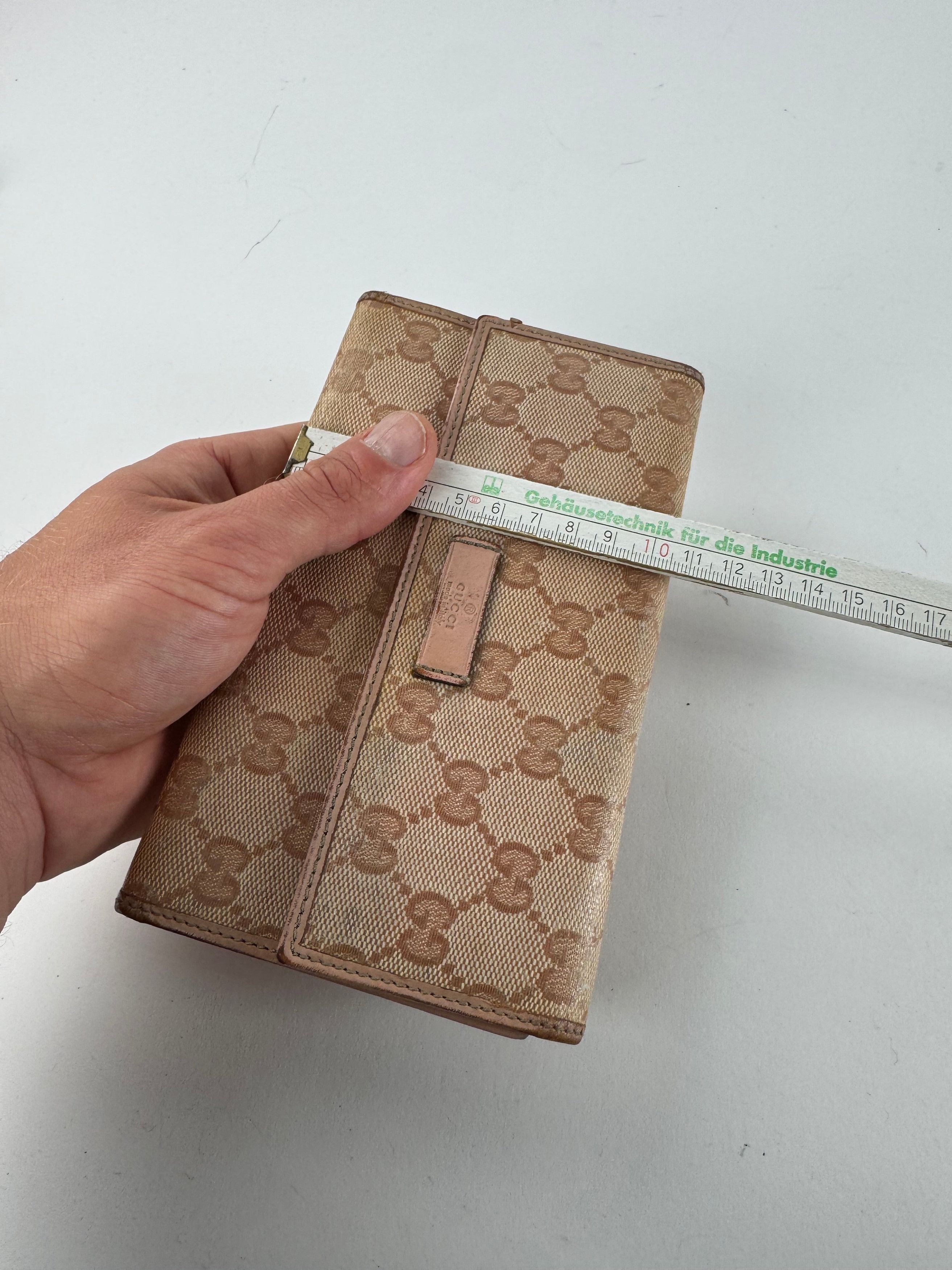 Gucci Vintage Monogram Wallet beige pink Size ONE SIZE - 9 Thumbnail