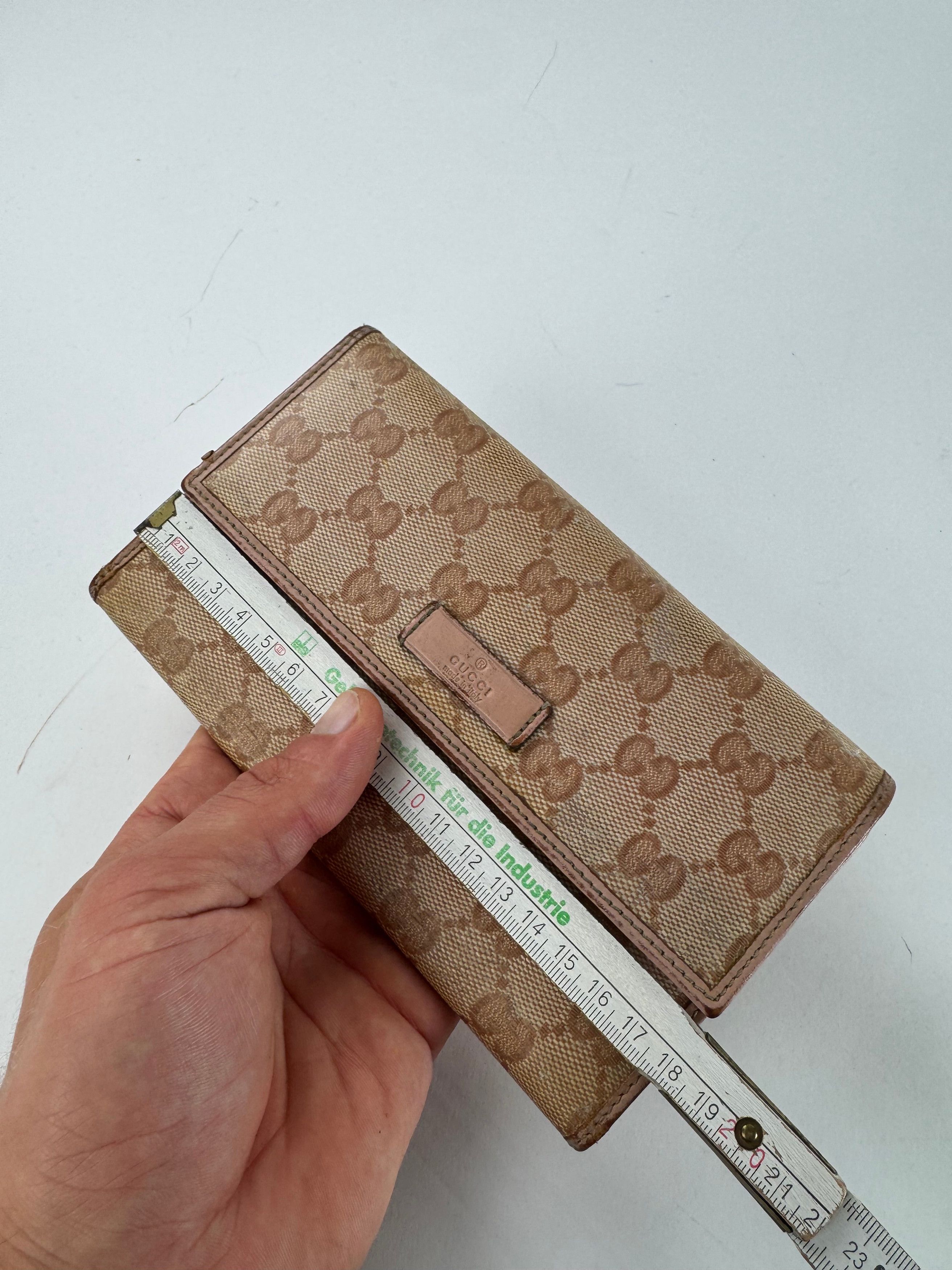 Gucci Vintage Monogram Wallet beige pink Size ONE SIZE - 8 Thumbnail