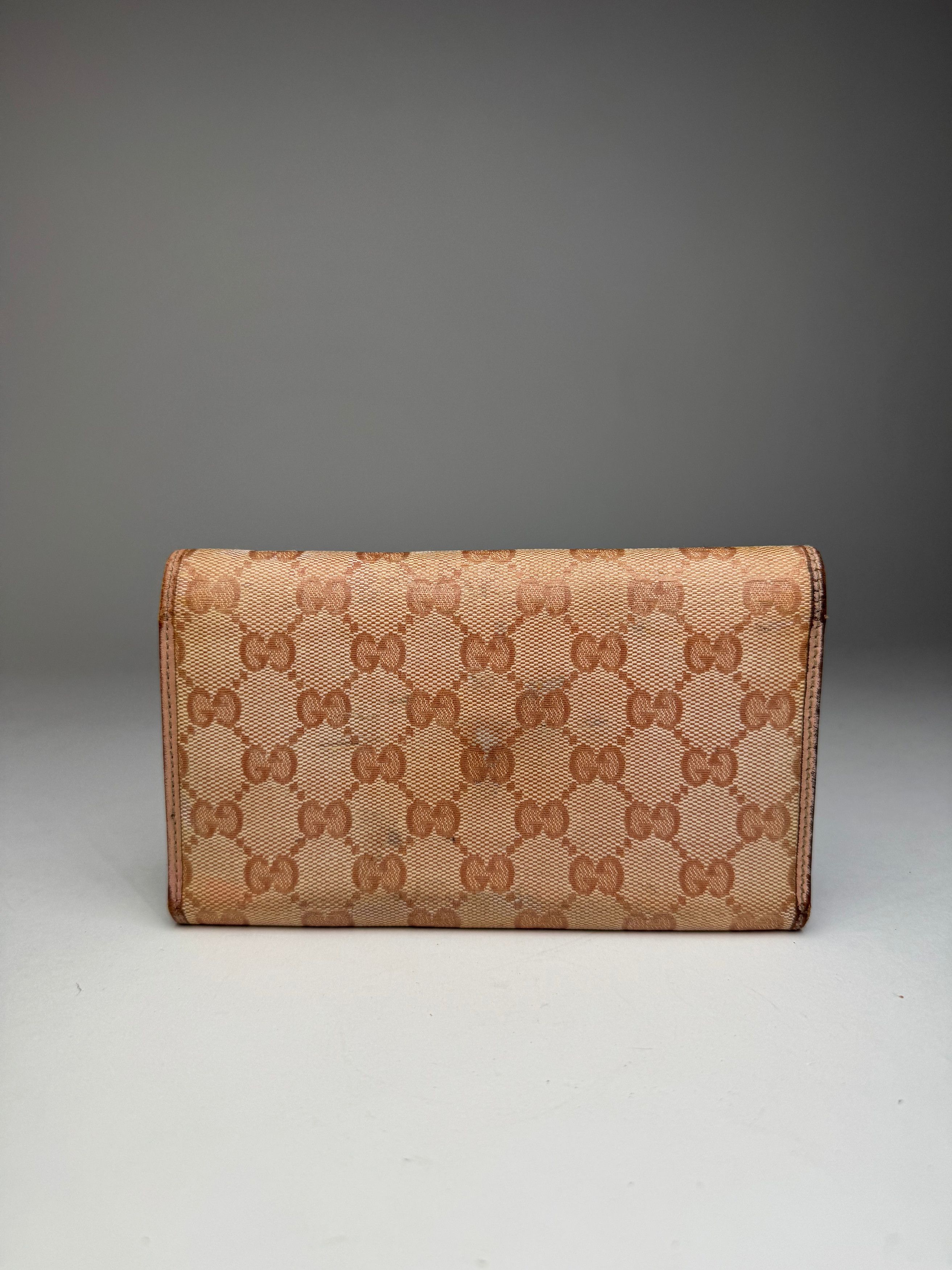 Gucci Vintage Monogram Wallet beige pink Size ONE SIZE - 2 Thumbnail