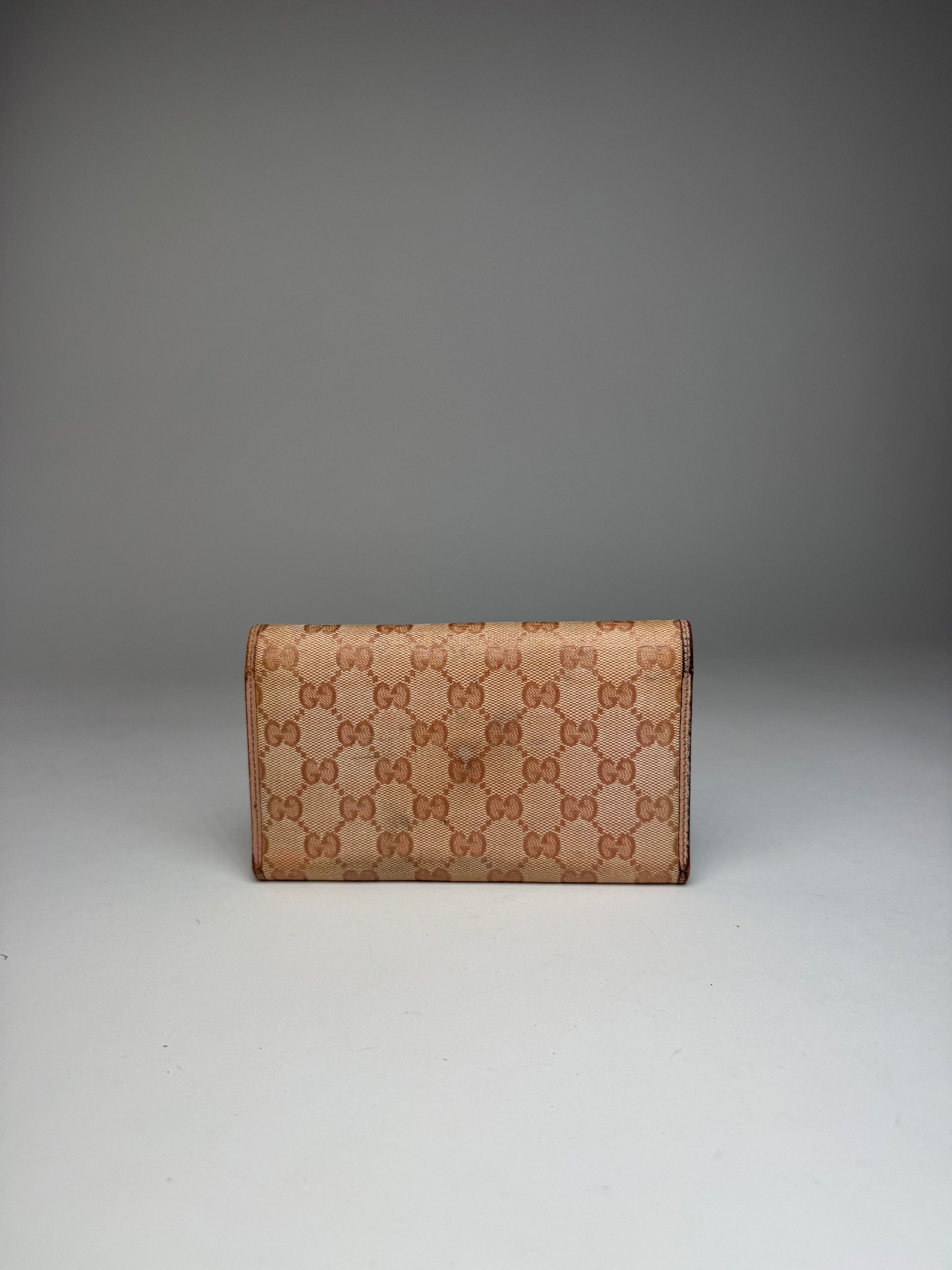 Gucci Vintage Monogram Wallet beige pink Size ONE SIZE - 11 Thumbnail