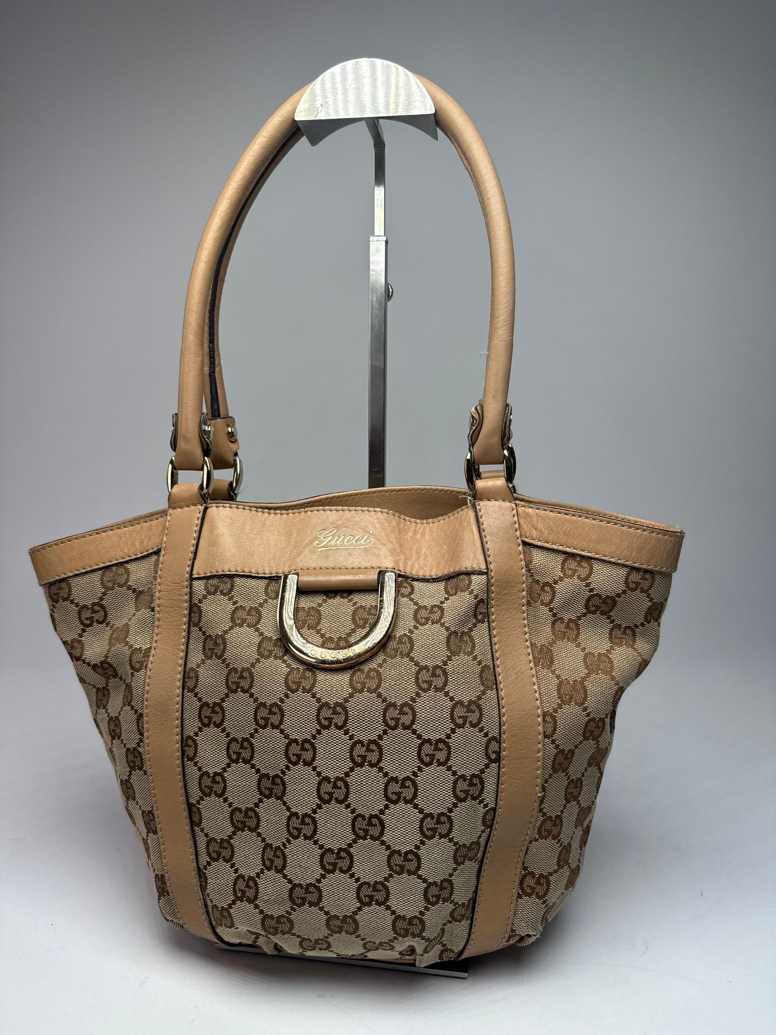 Gucci Vintage Monogram D-Ring Bag Beige Brown Size ONE SIZE - 7 Thumbnail