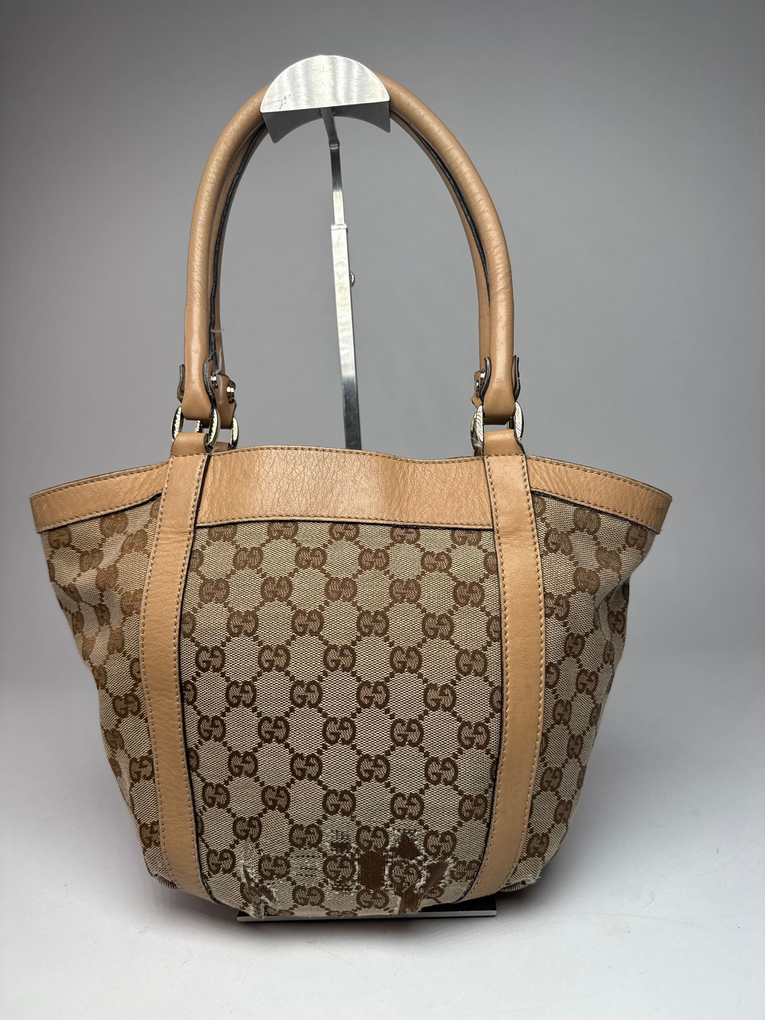 Gucci Vintage Monogram D-Ring Bag Beige Brown Size ONE SIZE - 2 Thumbnail