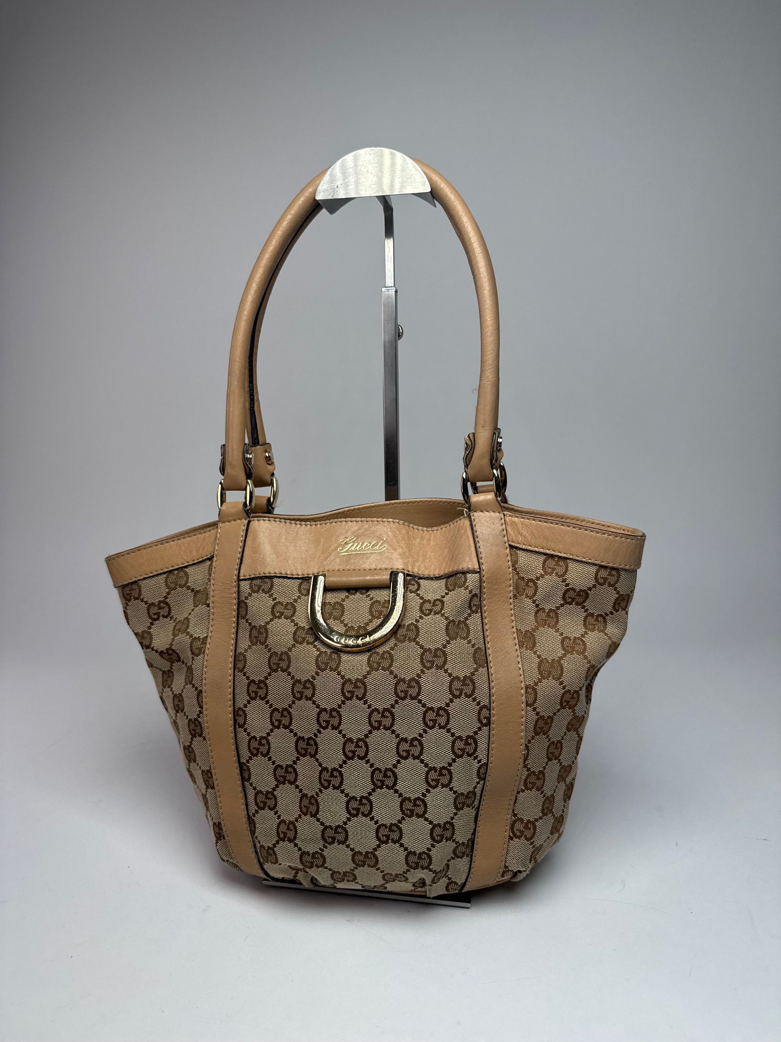 Gucci Vintage Monogram D-Ring Bag Beige Brown Size ONE SIZE - 13 Thumbnail