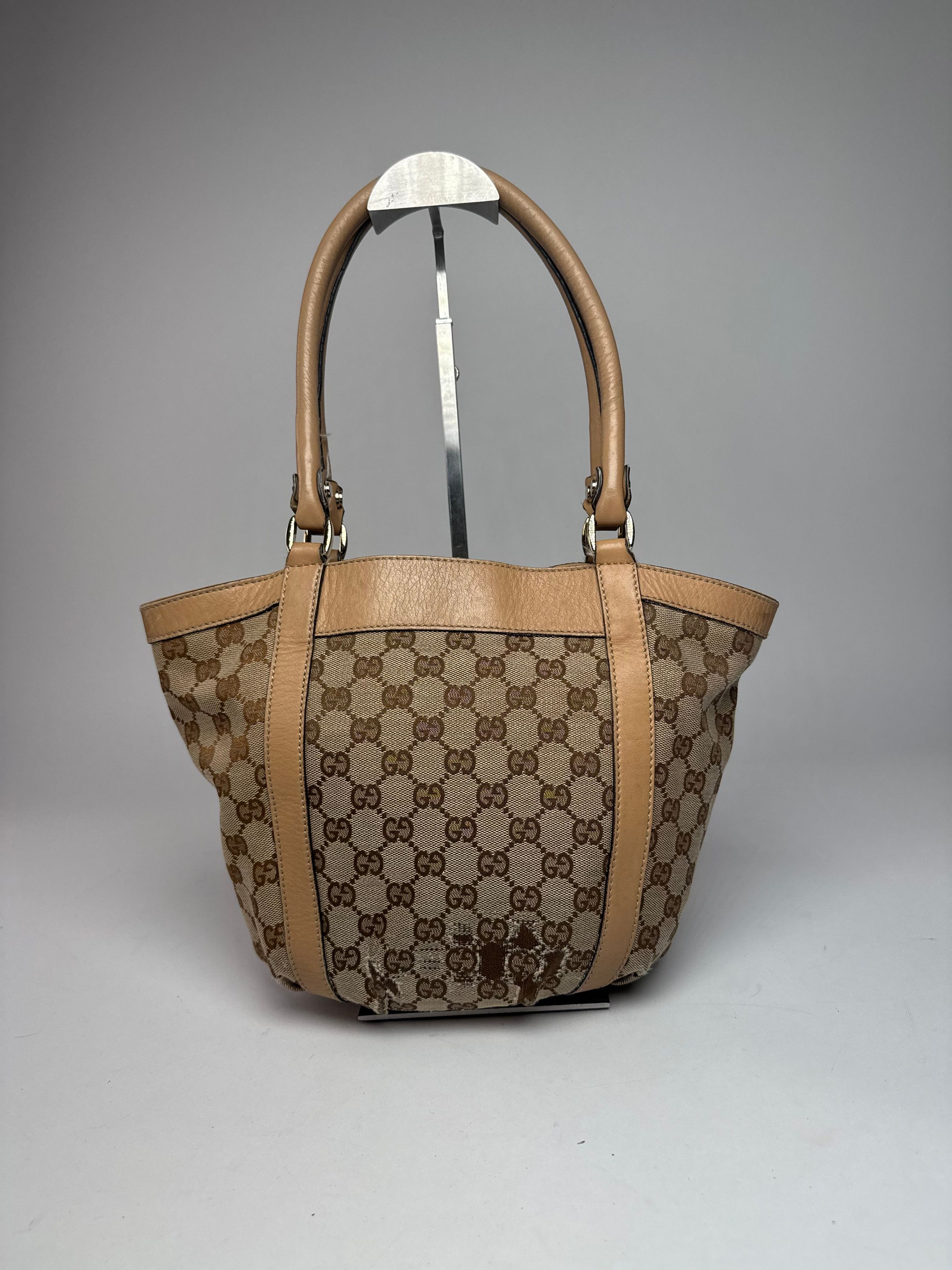 Gucci Vintage Monogram D-Ring Bag Beige Brown Size ONE SIZE - 9 Thumbnail