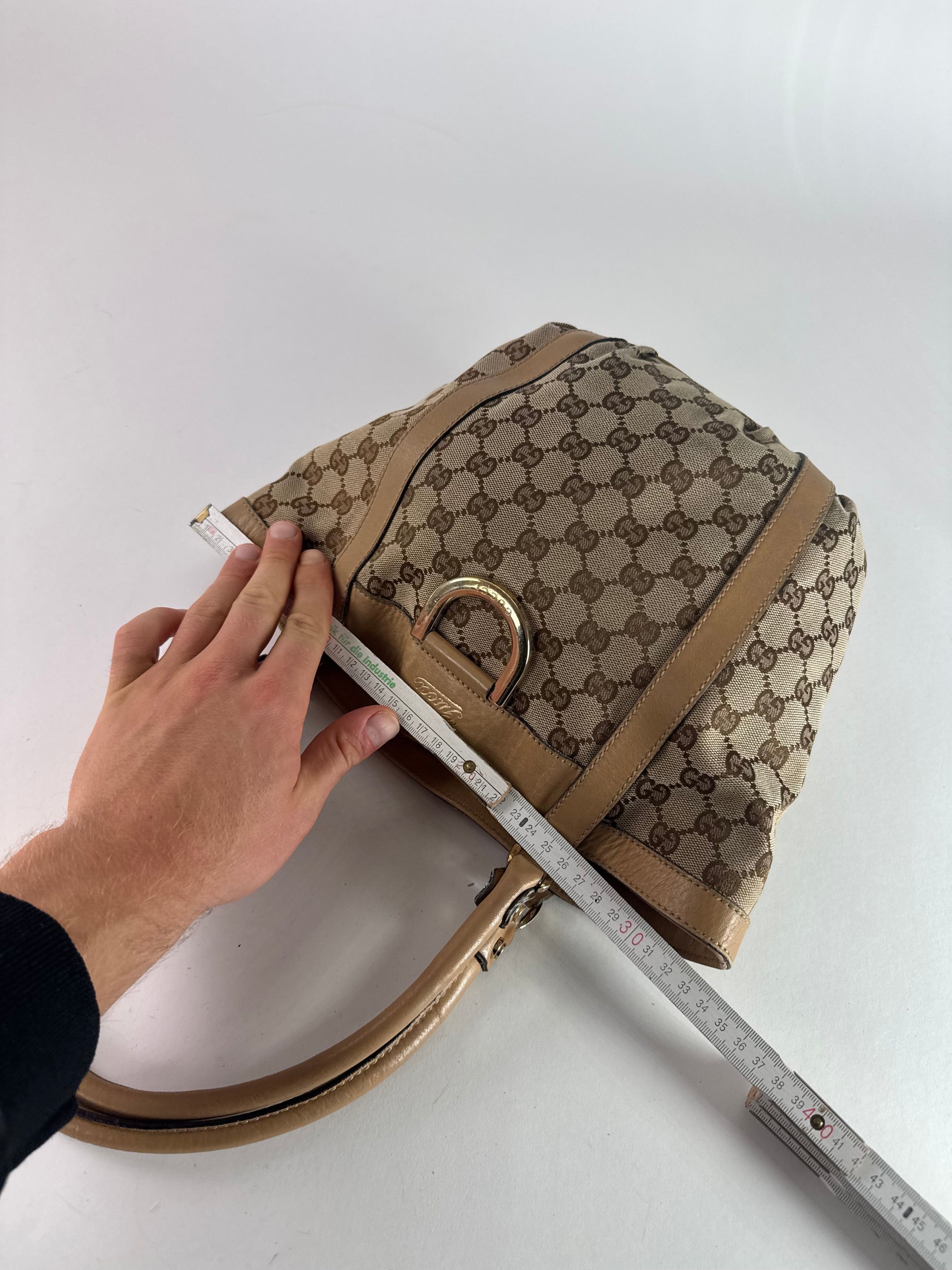 Gucci Vintage Monogram D-Ring Bag Beige Brown Size ONE SIZE - 10 Thumbnail