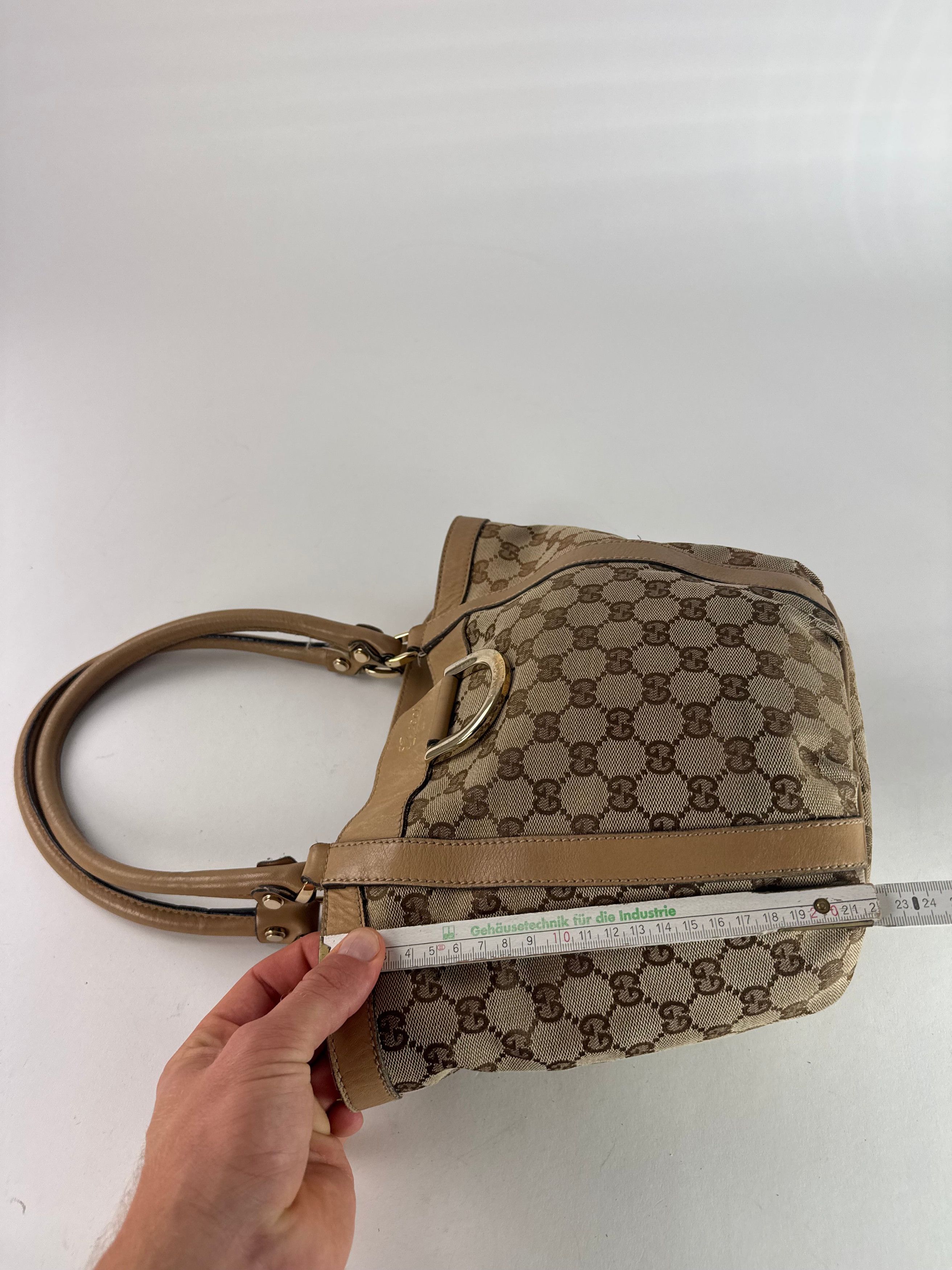 Gucci Vintage Monogram D-Ring Bag Beige Brown Size ONE SIZE - 11 Thumbnail