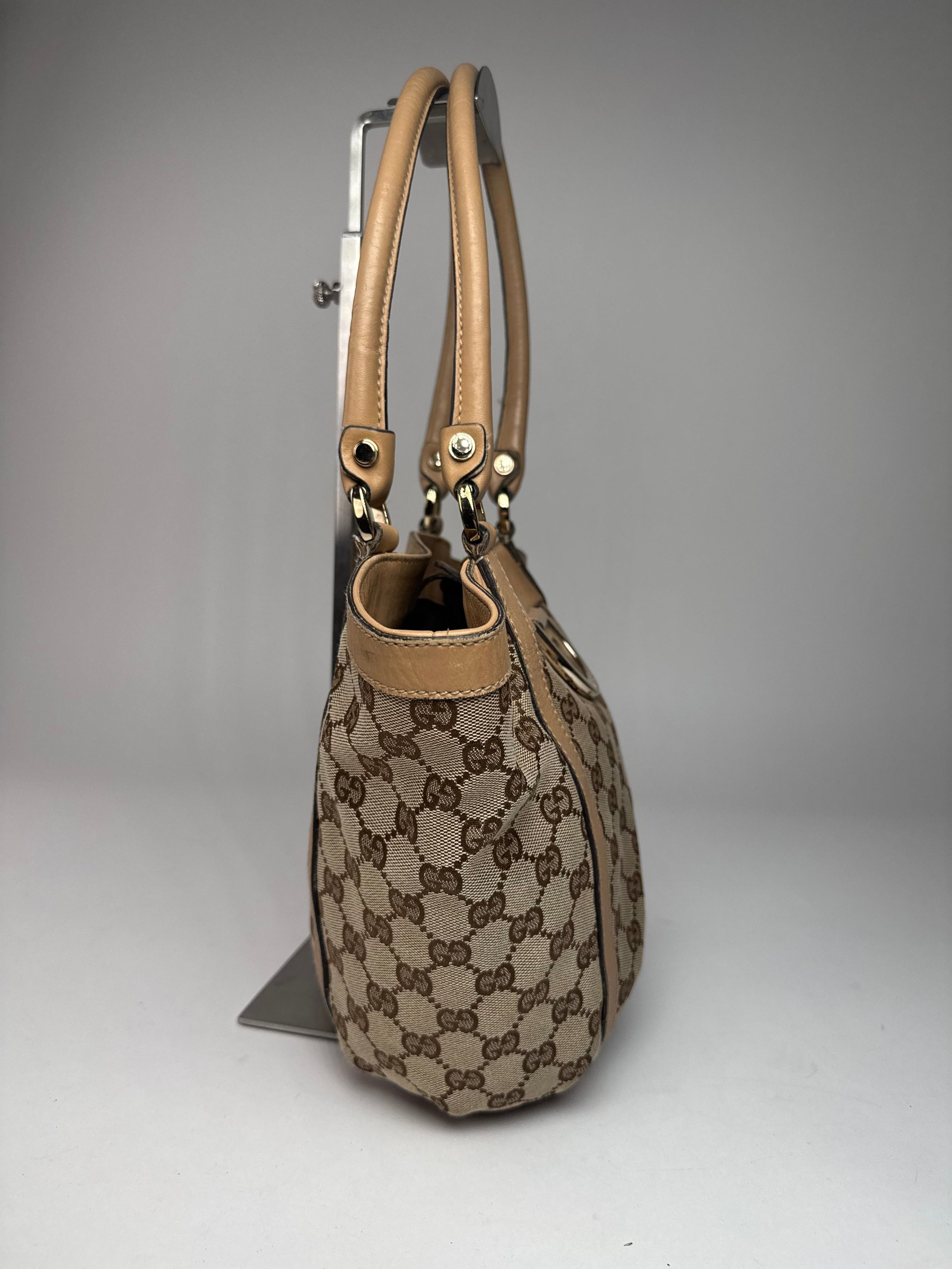Gucci Vintage Monogram D-Ring Bag Beige Brown Size ONE SIZE - 8 Thumbnail