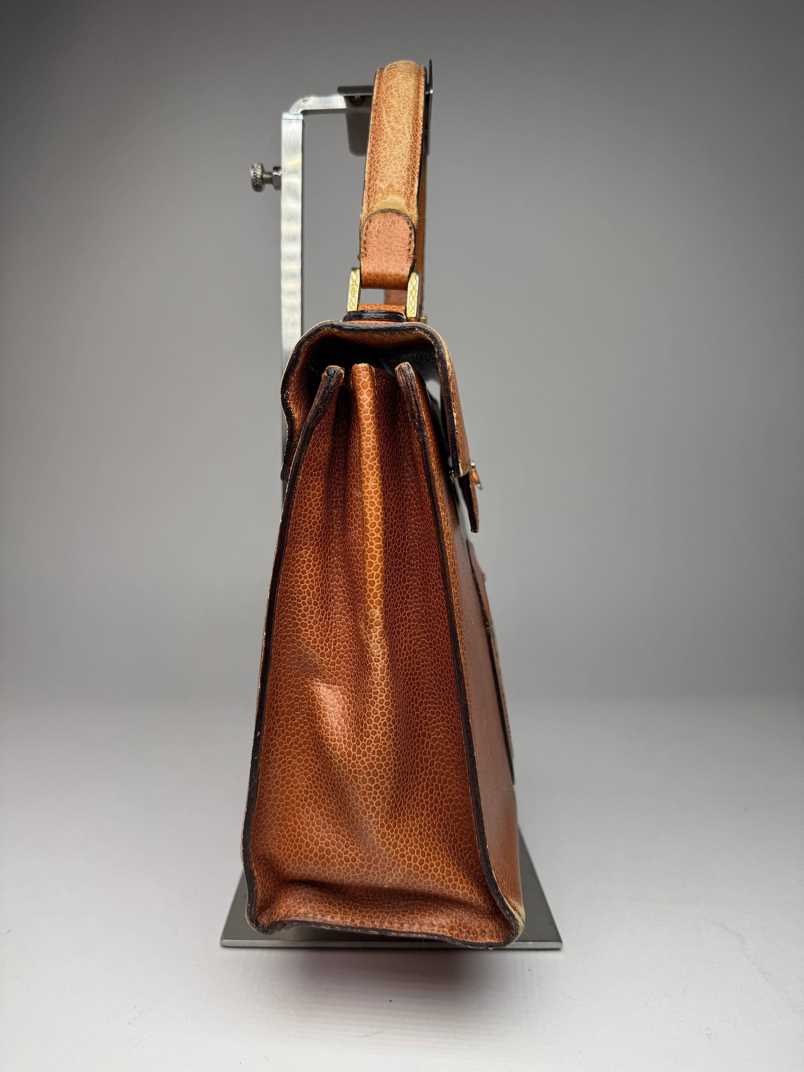 Fendi Vintage Roma Leather Handbag Brown Size ONE SIZE - 5 Thumbnail
