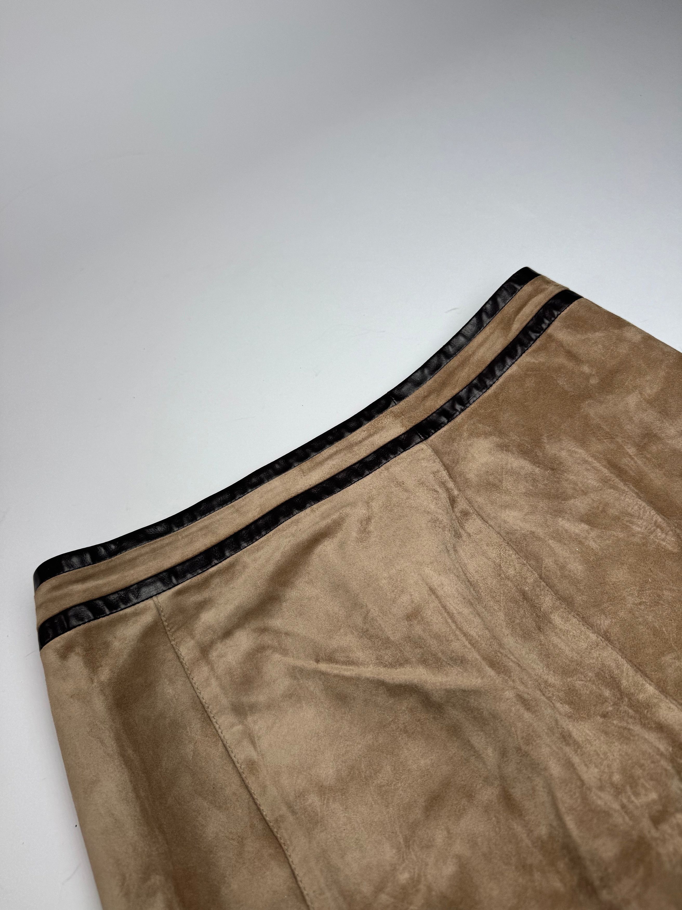 Gucci Vintage Suede Leather Skirt Brown 36/S Size 27" / US 4 / IT 40 - 7 Thumbnail