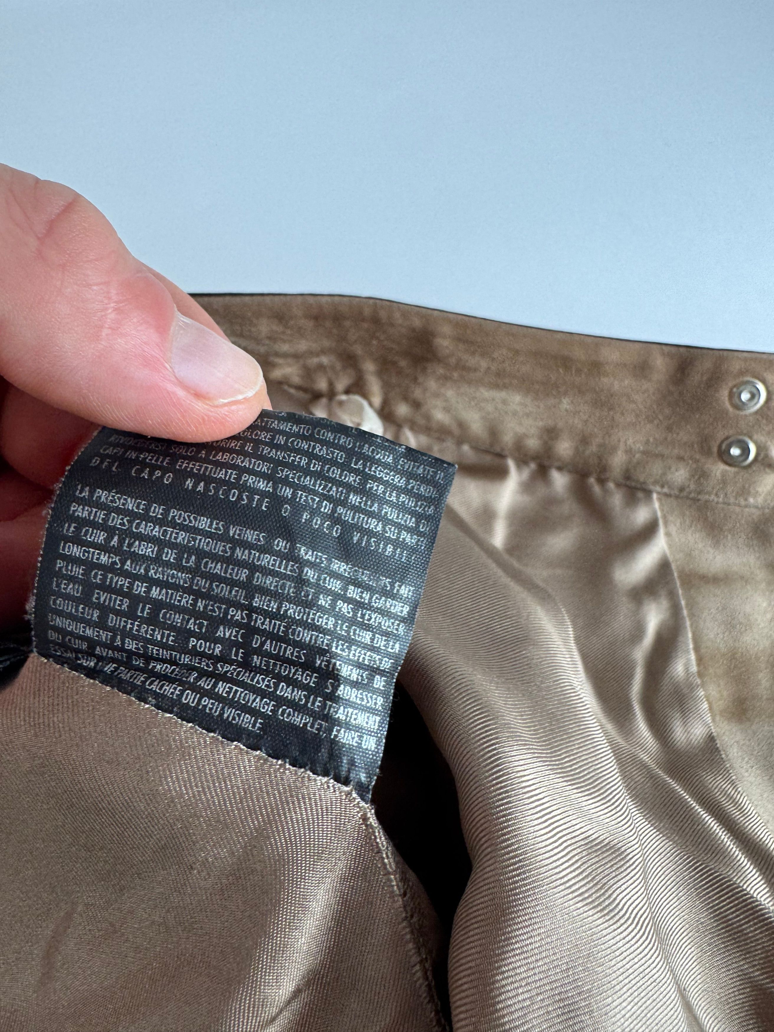Gucci Vintage Suede Leather Skirt Brown 36/S Size 27" / US 4 / IT 40 - 13 Thumbnail