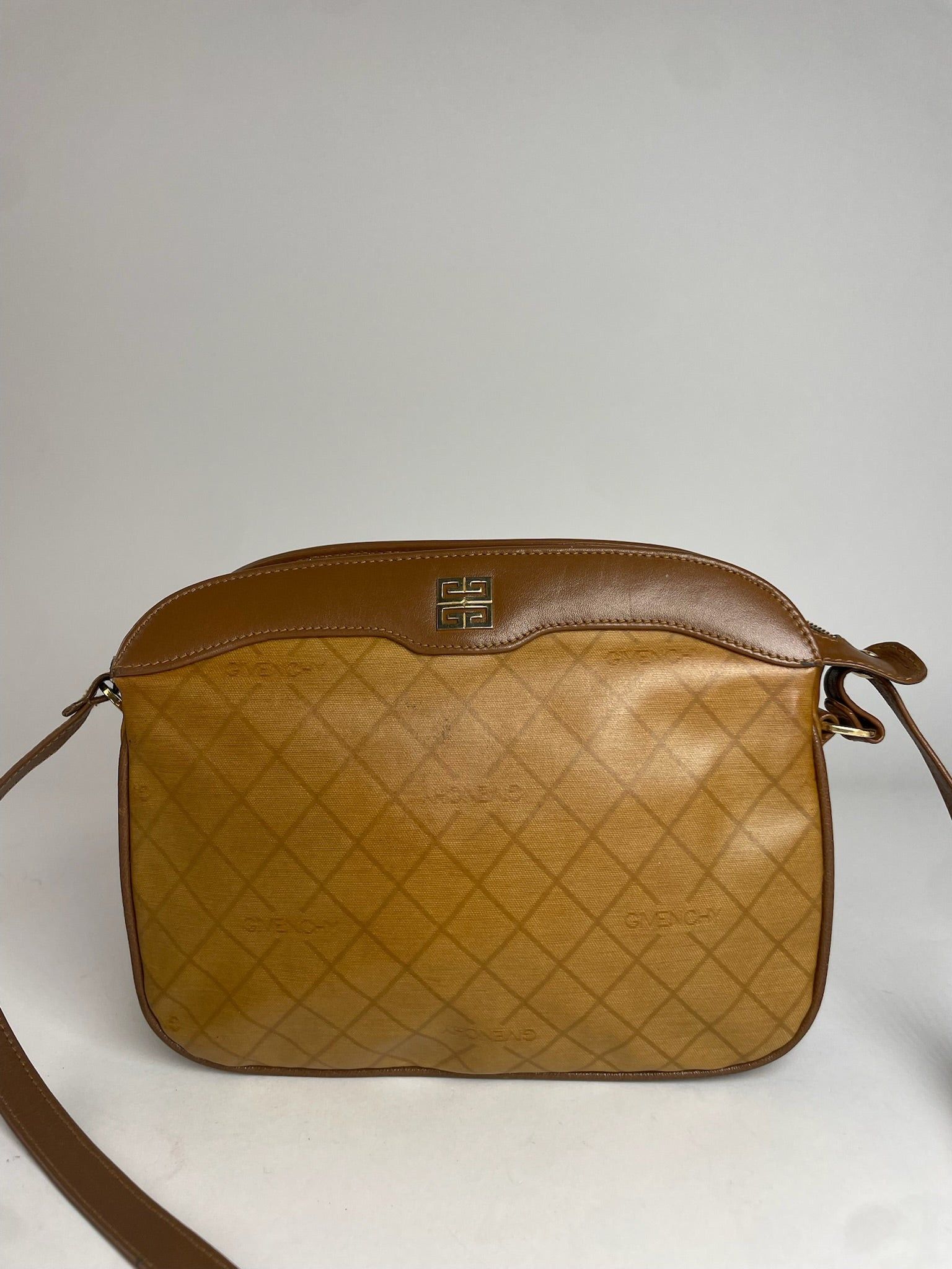 Givenchy Vintage Leather Shoulder Monogram Bag Brown Size ONE SIZE - 11 Thumbnail